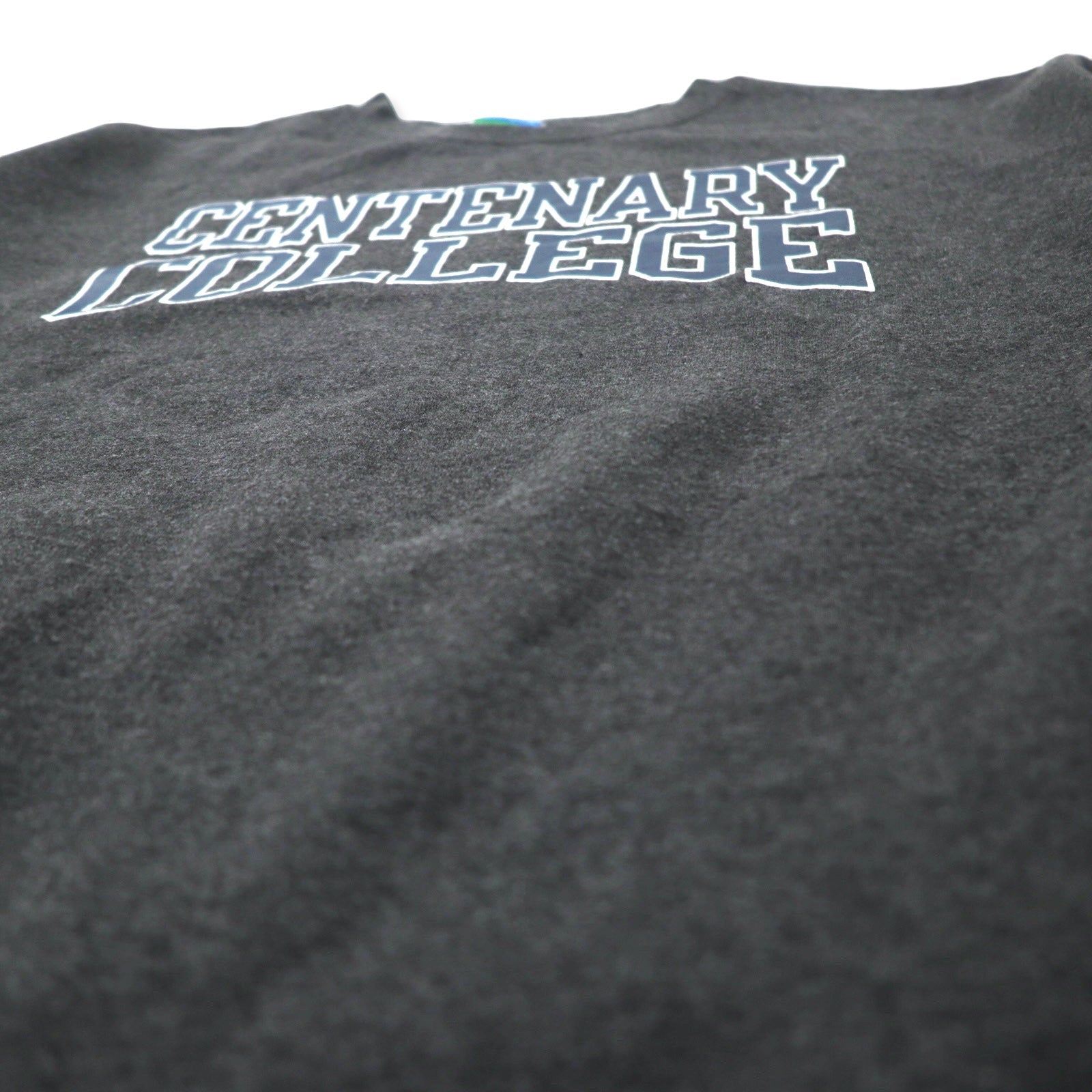 Champion felpa girocollo con stampa college XXL grigio cotone interno felpato CENTENARY COLLEGE oversize made in Honduras