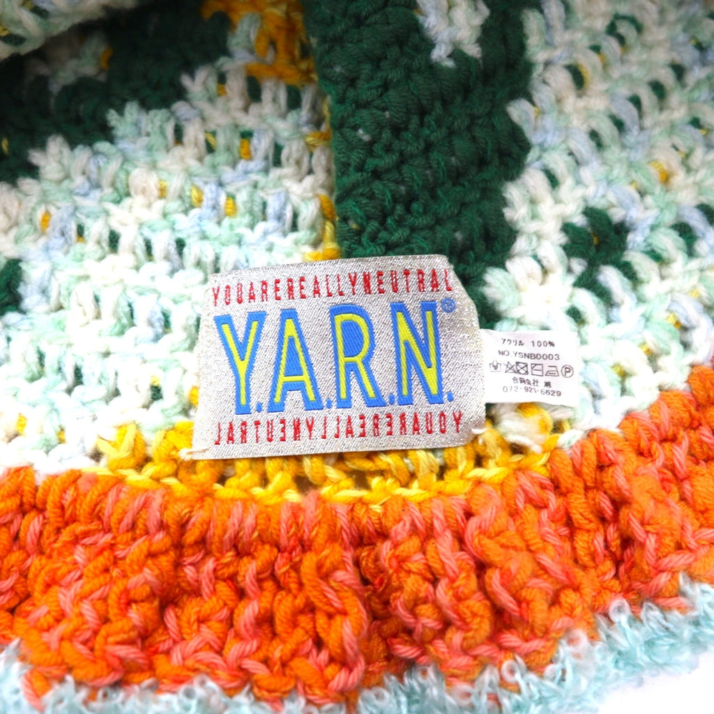 Y.A.R.N. Crochet Hat FREE Multicolore Fantasia Arancione Verde Giallo Yin Yang Handmade