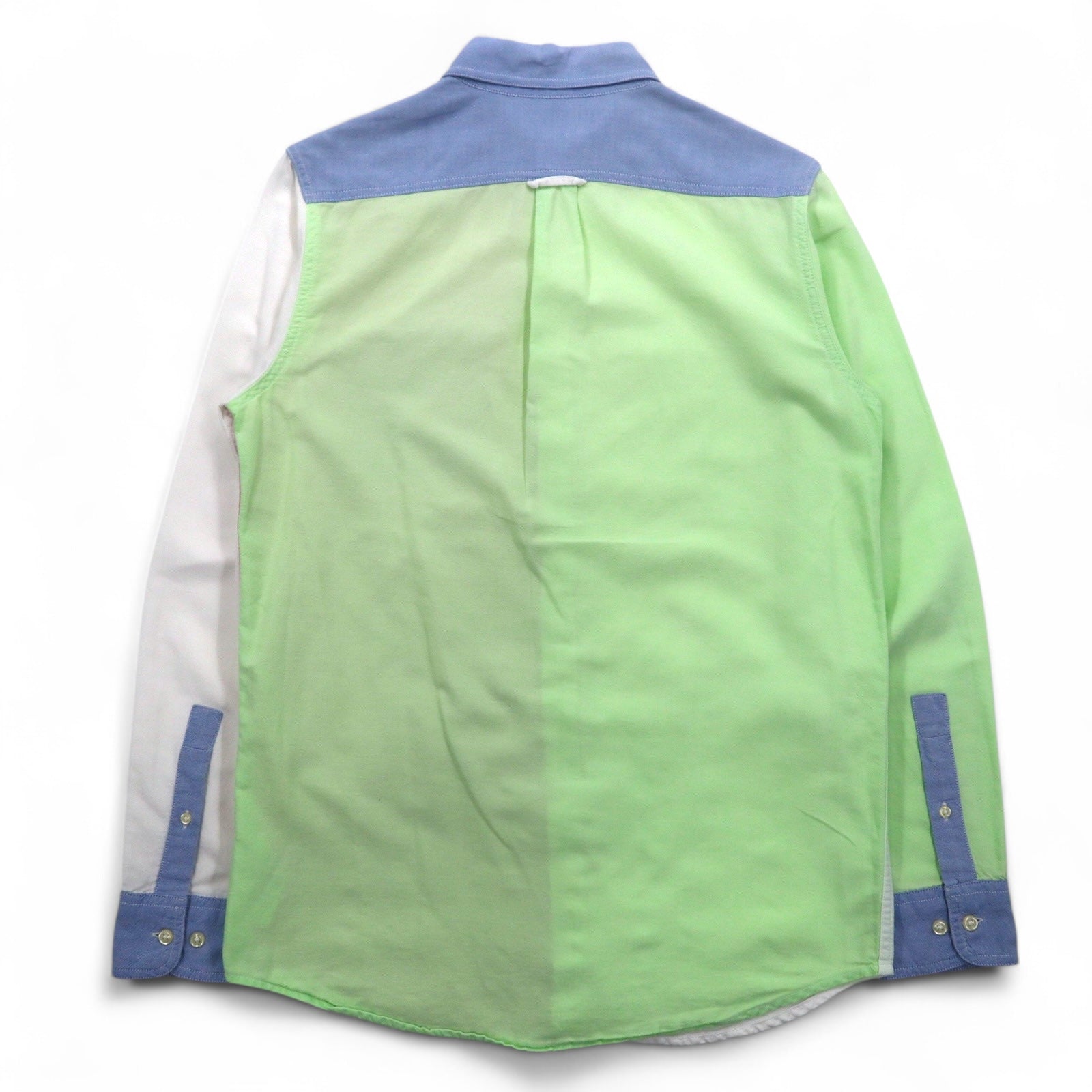 CHAPS Camicia Button-Down Color Block M Multicolore Tonalità Pastello Fantasia Irregolare