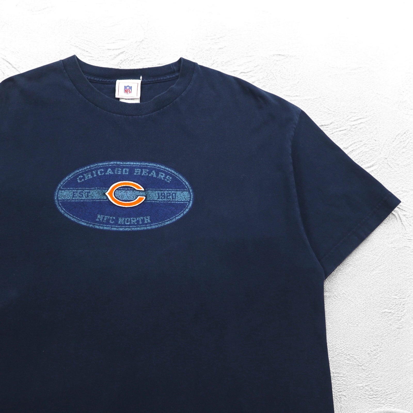 NFL CHICAGO BEARS T-shirt anni '90, taglia XL, blu navy, cotone, Made in El Salvador