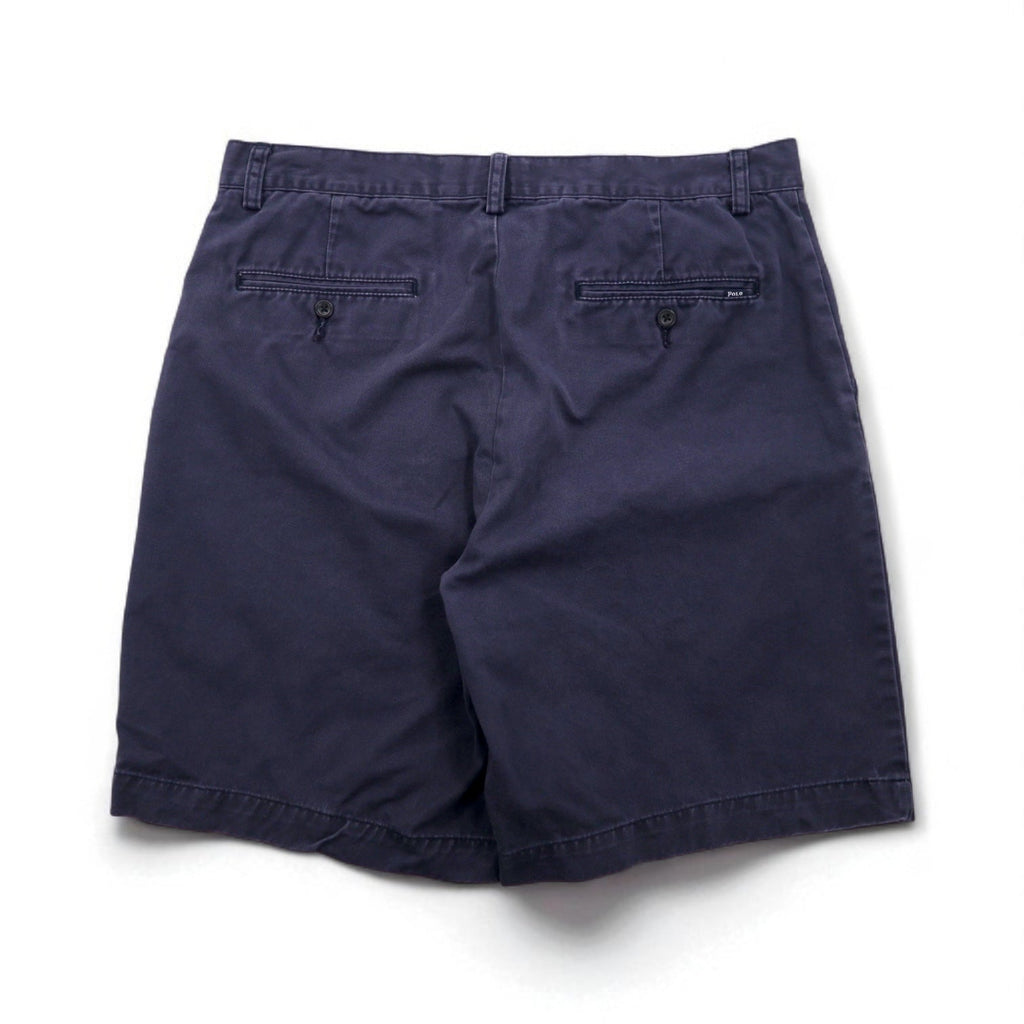 Polo by Ralph Lauren Pantaloncini corti chino anni '90, taglia L, colore blu navy, in cotone