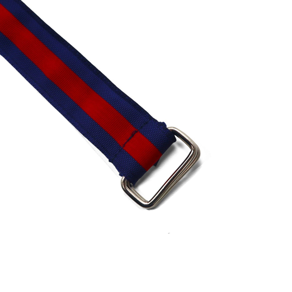 Polo Ralph Lauren 90年代 USA製 ダブルリング リボン ベルト ネイビー ナイロン ライン