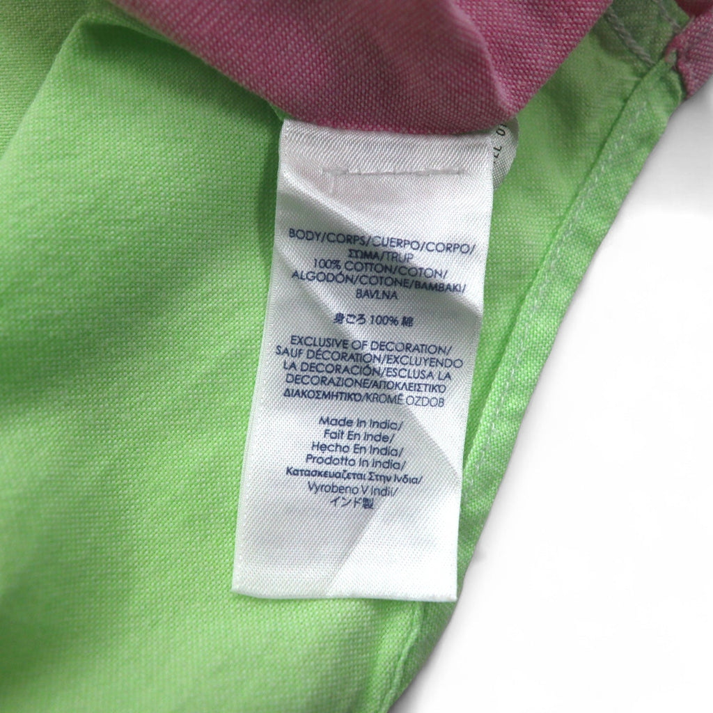 CHAPS Camicia Button-Down Color Block M Multicolore Tonalità Pastello Fantasia Irregolare
