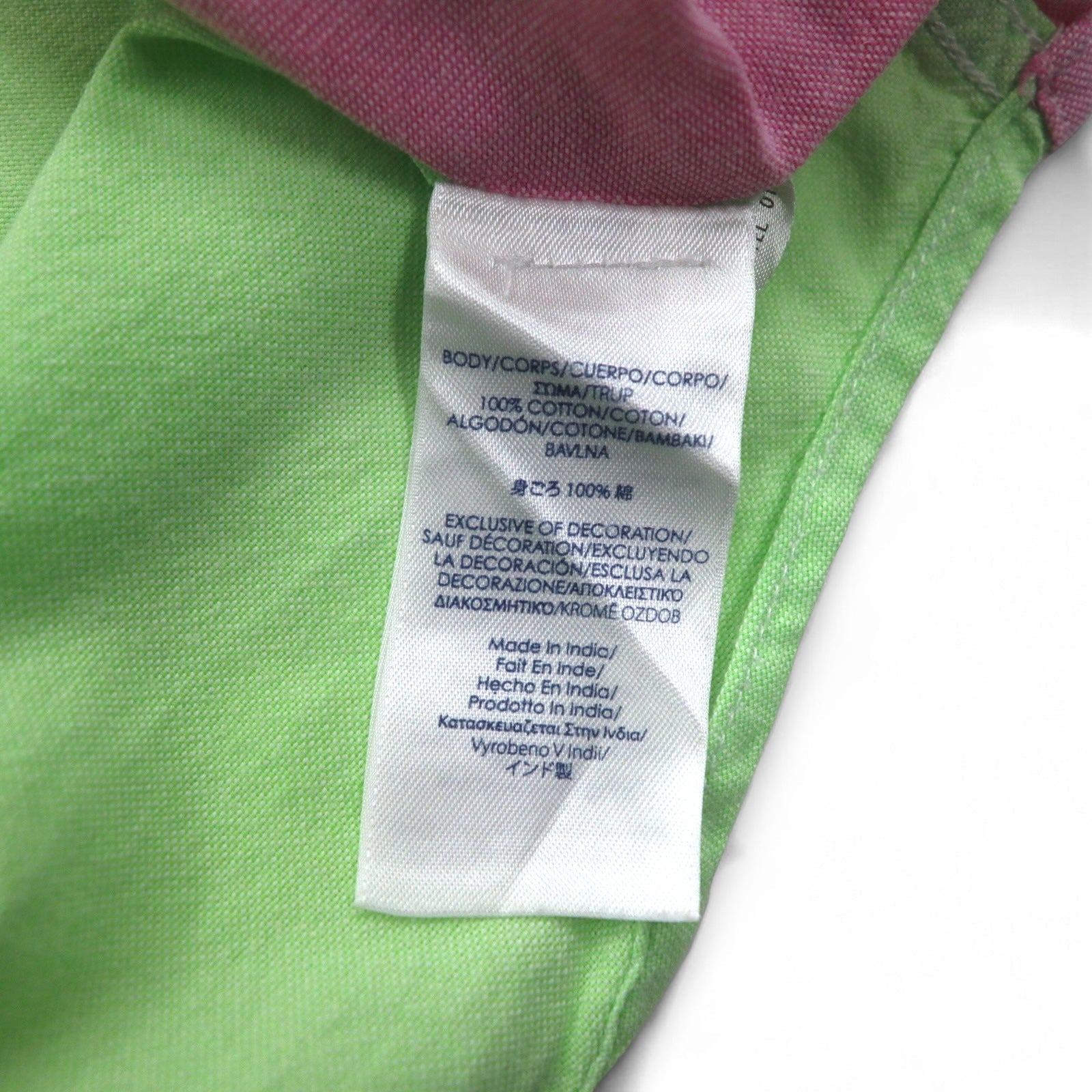 CHAPS Camicia Button-Down Color Block M Multicolore Tonalità Pastello Fantasia Irregolare