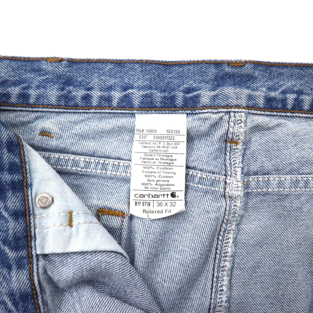 Carhartt Jeans affusolati a vestibilità morbida 36 blu cotone RELAXED-FIT TAPERED JEAN Jeans B17 Fabbricati in Nicaragua