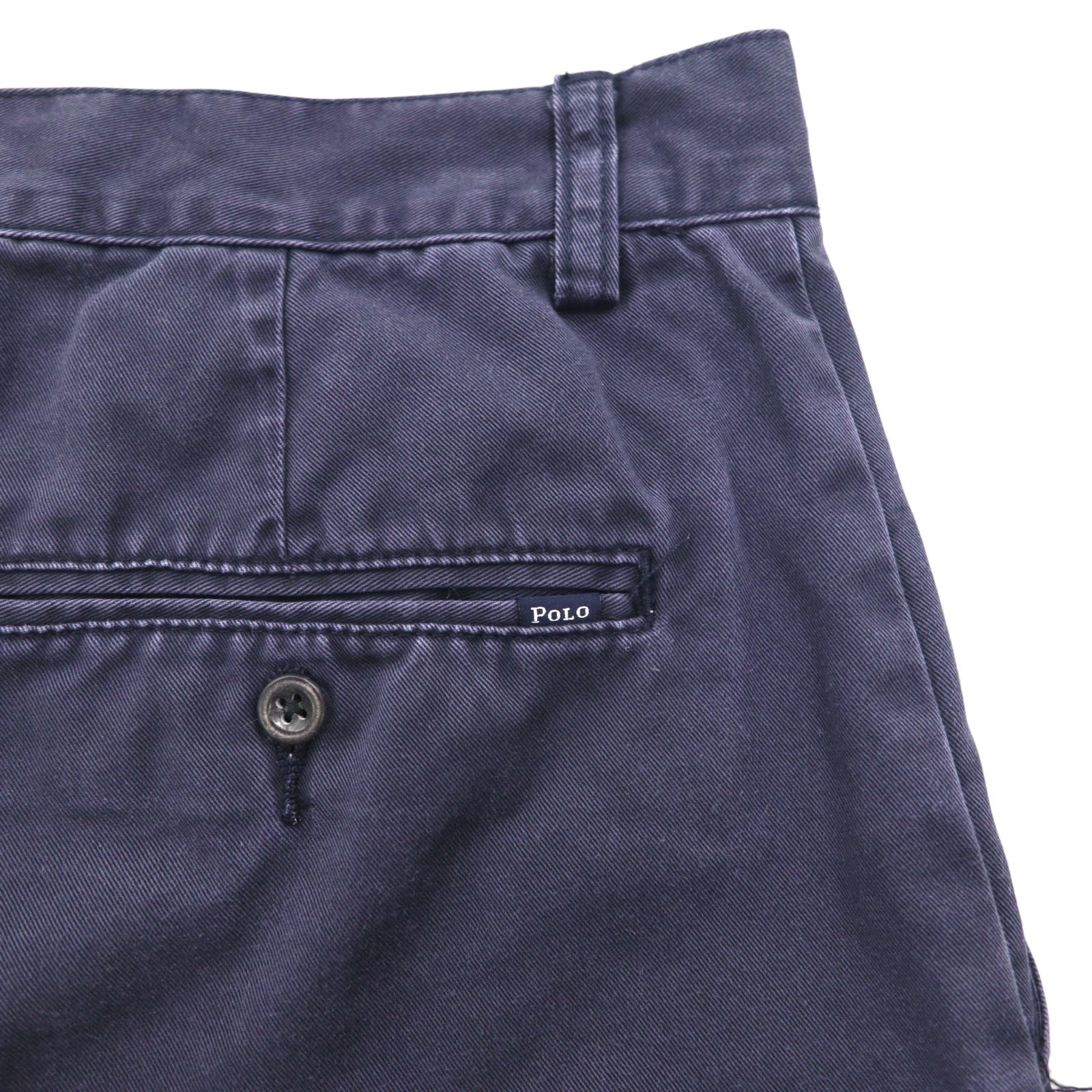 Polo by Ralph Lauren Pantaloncini corti chino anni '90, taglia L, colore blu navy, in cotone