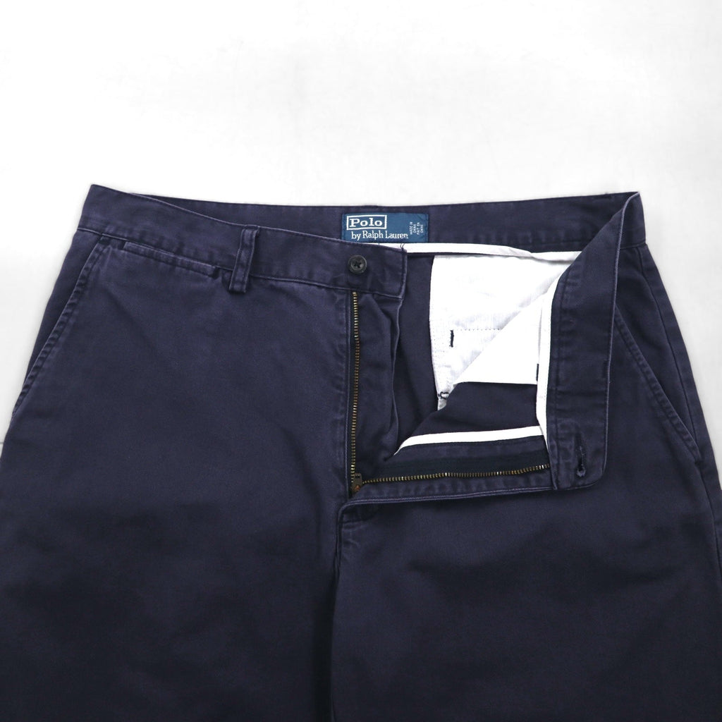 Polo by Ralph Lauren Pantaloncini corti chino anni '90, taglia L, colore blu navy, in cotone