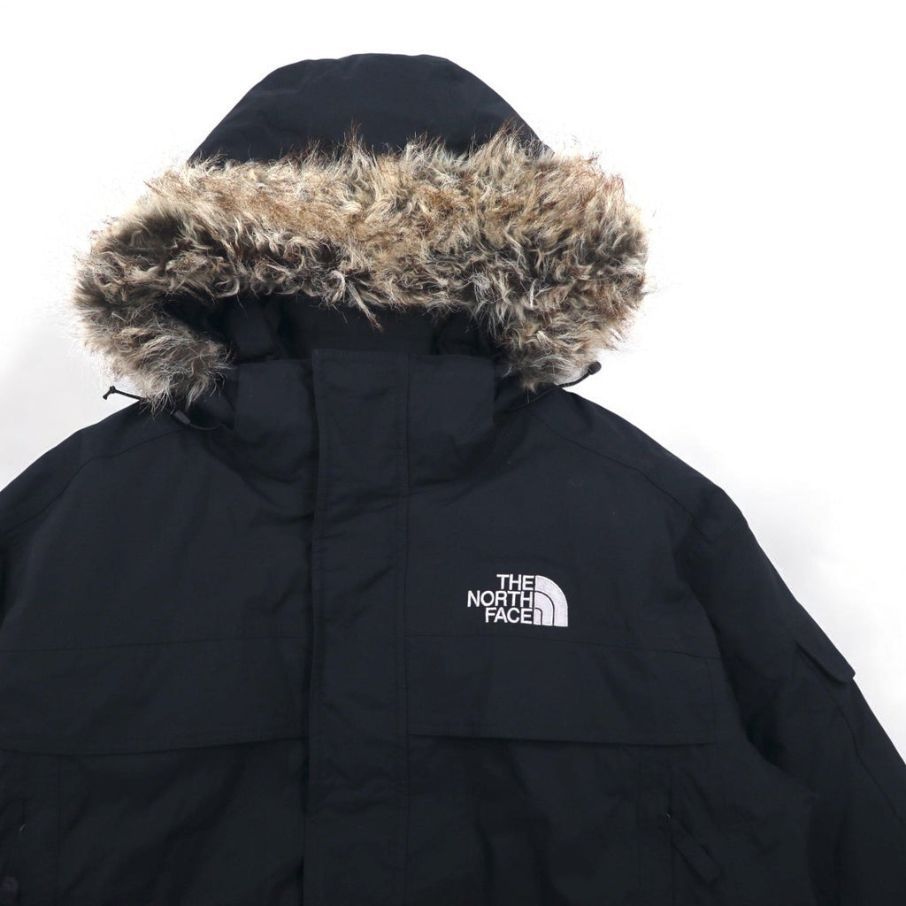 THE NORTH FACE McMurdo Parka piumino XL nero HYVENT impermeabile pelliccia cappuccio rimovibile taglia USA