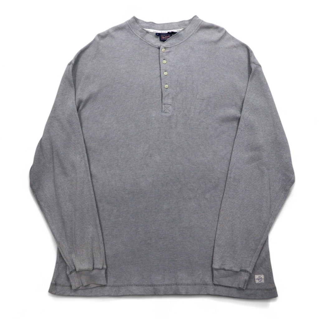 Woolrich 90年代 ヘンリーネック サーマル ロングスリーブ Tシャツ ロンT XL グレー コットン