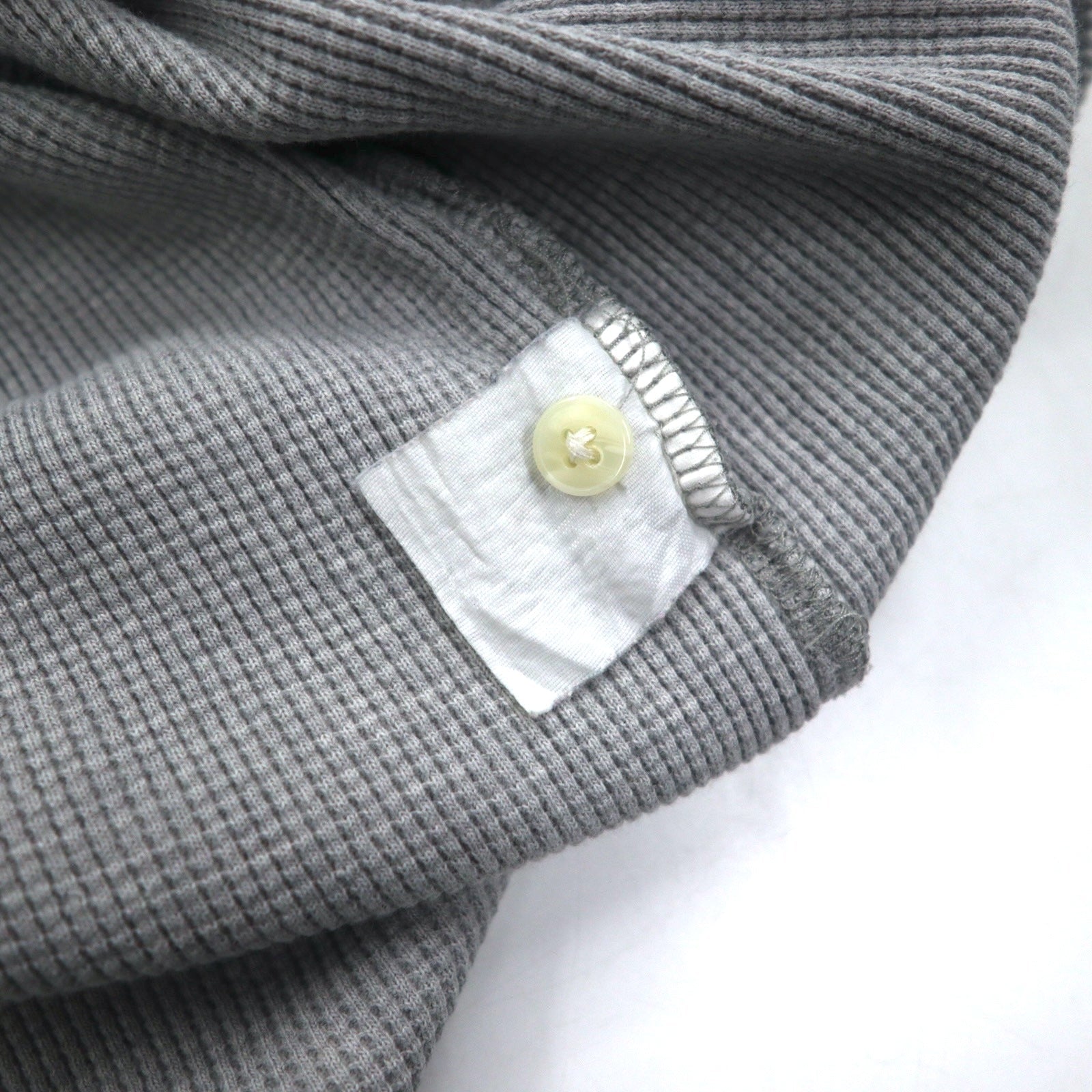Woolrich 90年代 ヘンリーネック サーマル ロングスリーブ Tシャツ ロンT XL グレー コットン