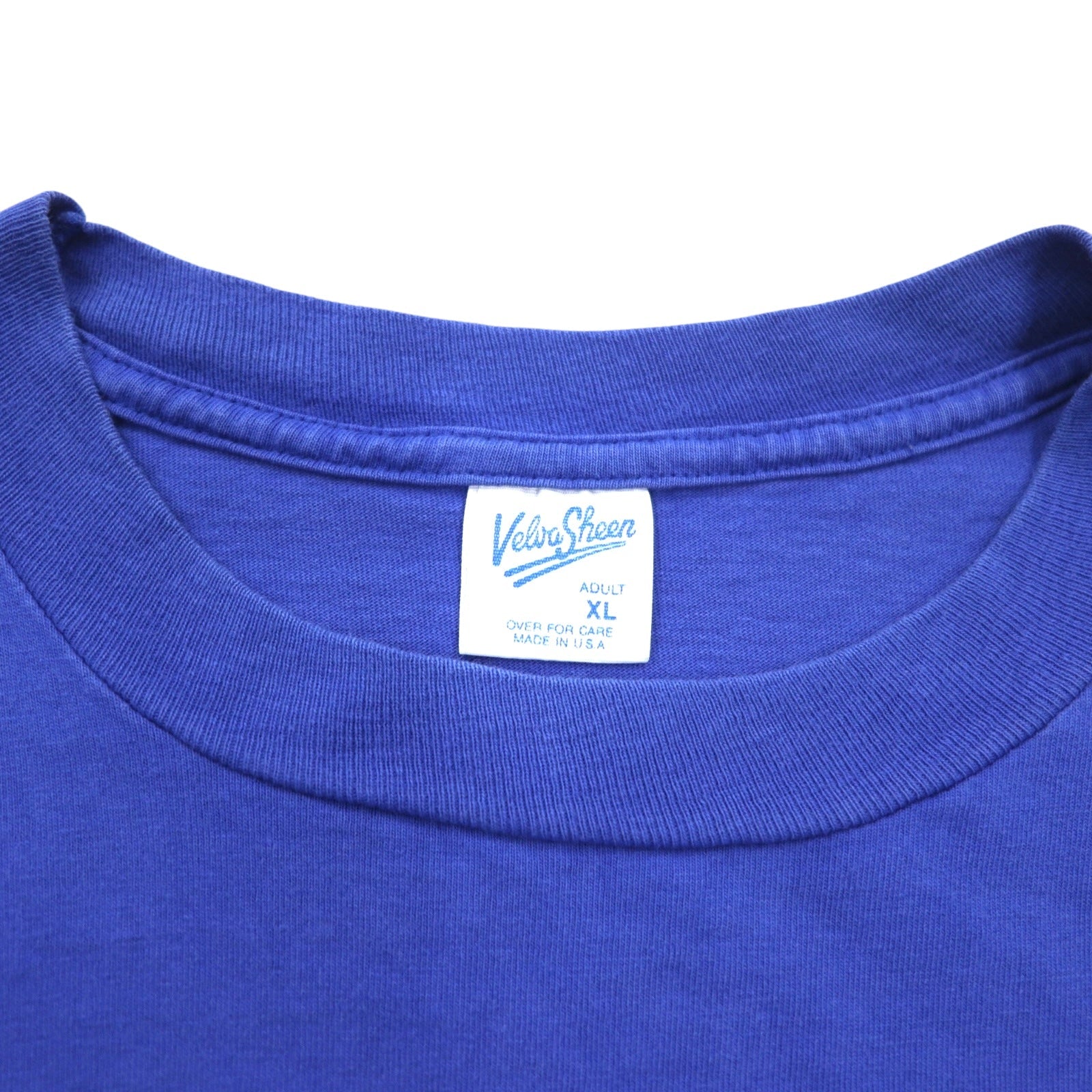 Velva Sheen 90年代 USA製 MICKEY ミッキーマウス 刺繍 Tシャツ XL ブルー Disney