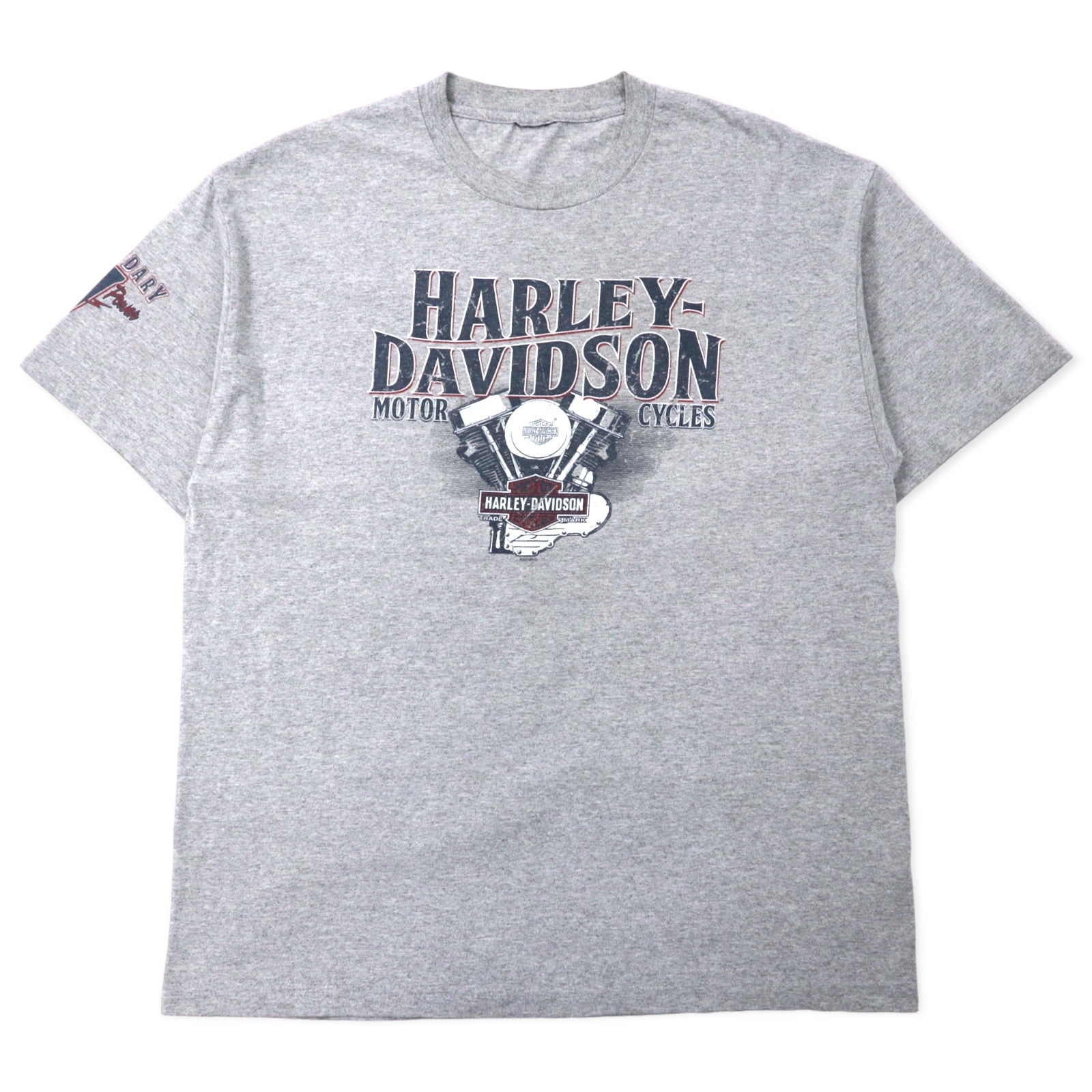 T-shirt HARLEY DAVIDSON stampa logo XL grigia cotone stampa fronte-retro BEDFORD, TEXAS
