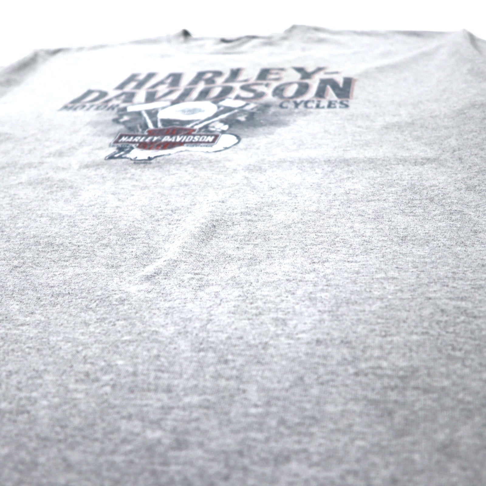 T-shirt HARLEY DAVIDSON stampa logo XL grigia cotone stampa fronte-retro BEDFORD, TEXAS