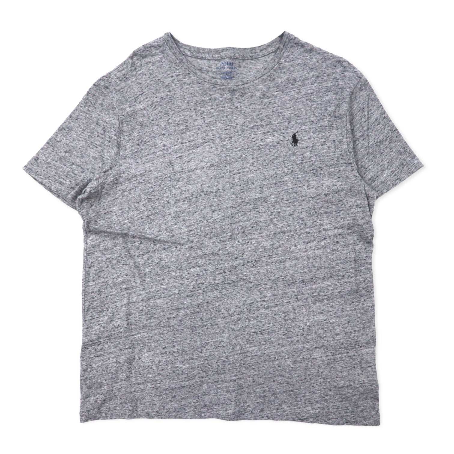 POLO RALPH LAUREN T-shirt girocollo L grigio cotone ricamo pony piccolo
