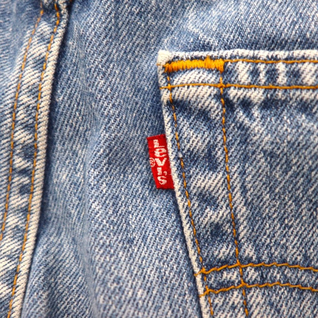 Y.A.R.N. × Levi's 501 anni '90 Jeans in denim all'uncinetto con stelle STAR DENIM M Indaco Blu Fatto a mano