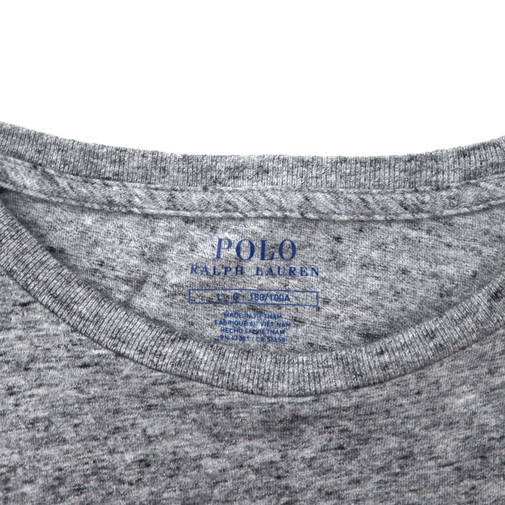 POLO RALPH LAUREN クルーネック Tシャツ L グレー コットン スモールポニー刺繍
