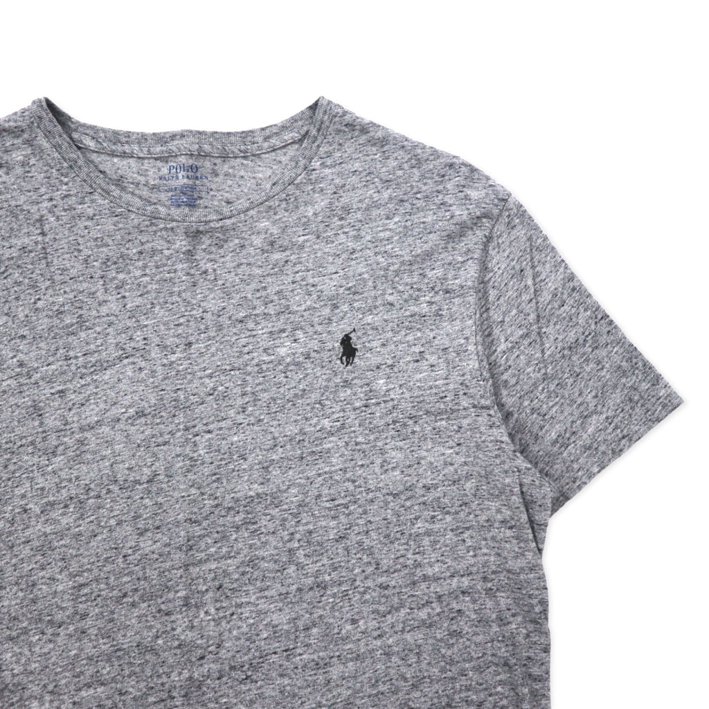 POLO RALPH LAUREN クルーネック Tシャツ L グレー コットン スモールポニー刺繍