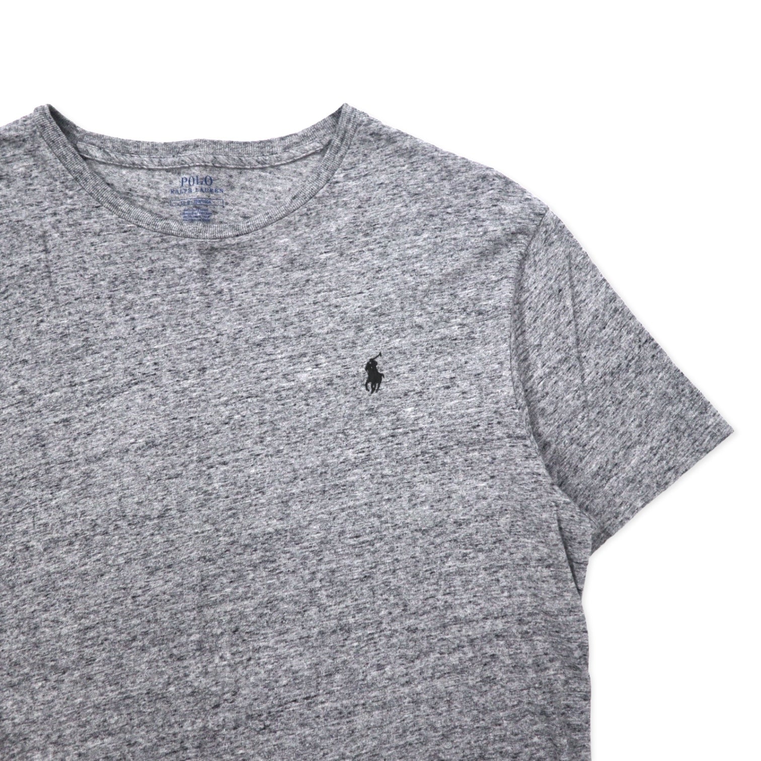 POLO RALPH LAUREN T-shirt girocollo L grigio cotone ricamo pony piccolo