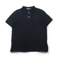 Polo by Ralph Lauren Polo anni '90 XL Nera Cotone Piqué Piccolo ricamo pony