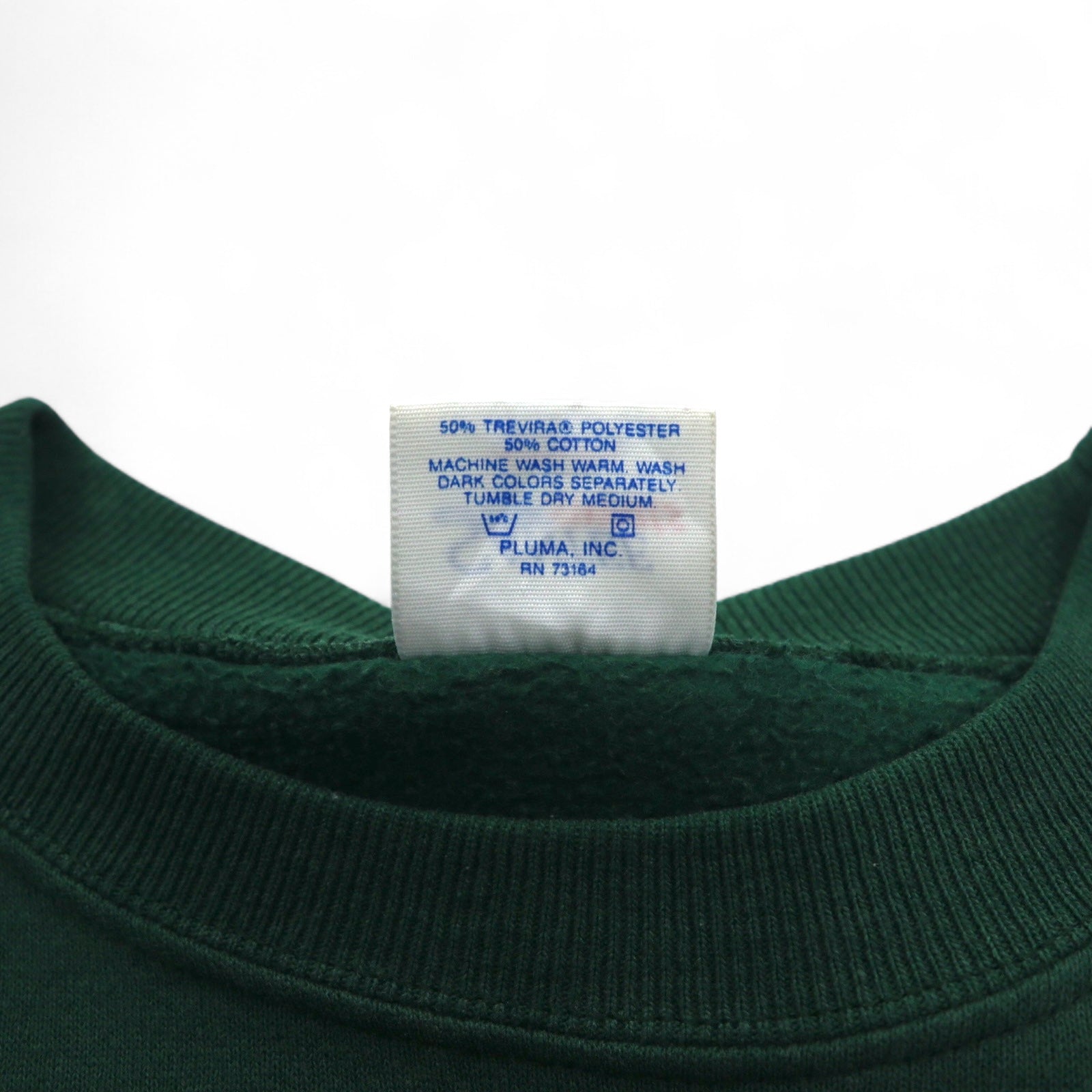SANTEE by PLUMA USA made 90s NCAA College Print Sweatshirt L Green Brushed Miami Hurricanes