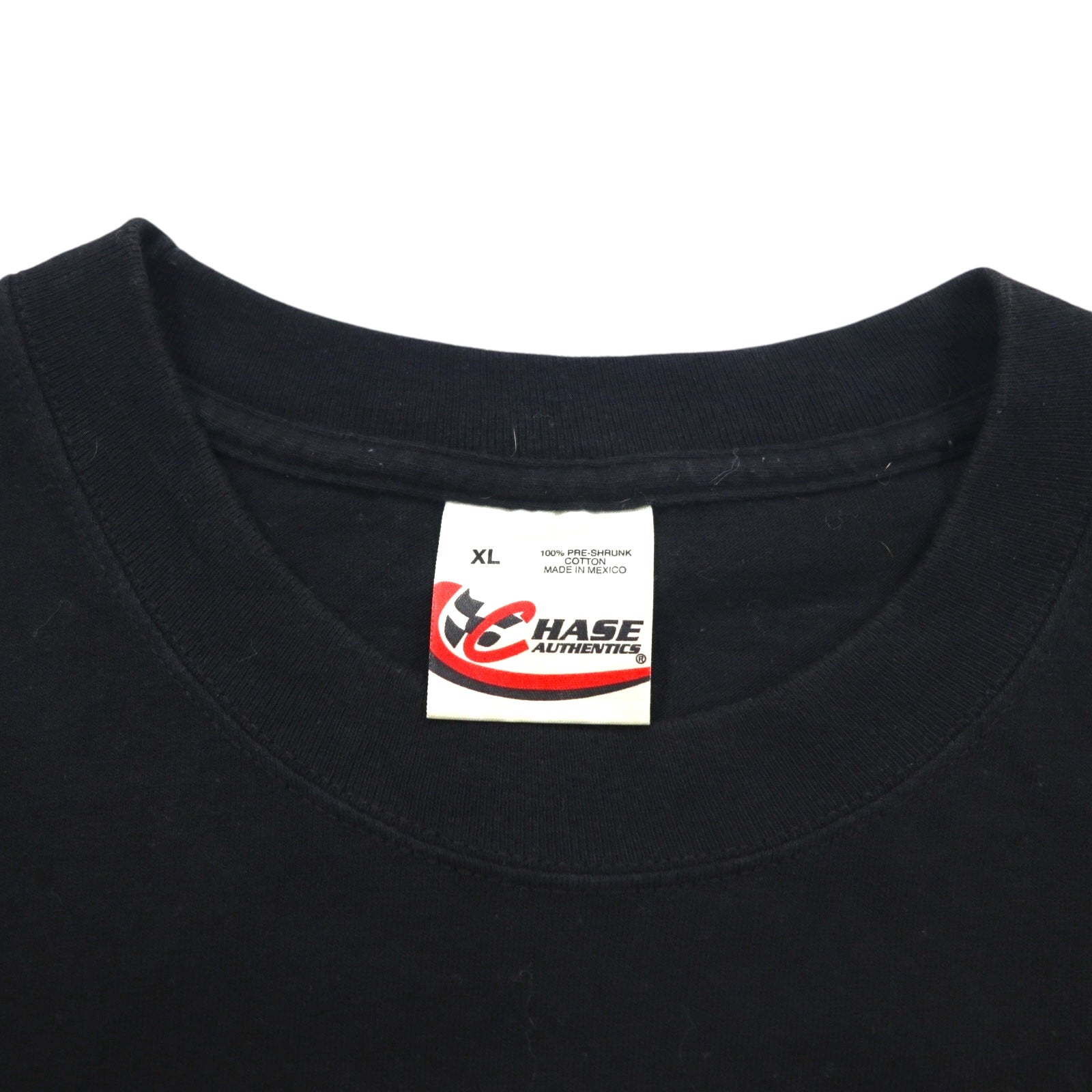 Maglietta CHASE AUTHENTIC auto da corsa XL nera Budweiser Hanes BEEFY-T Made in Messico