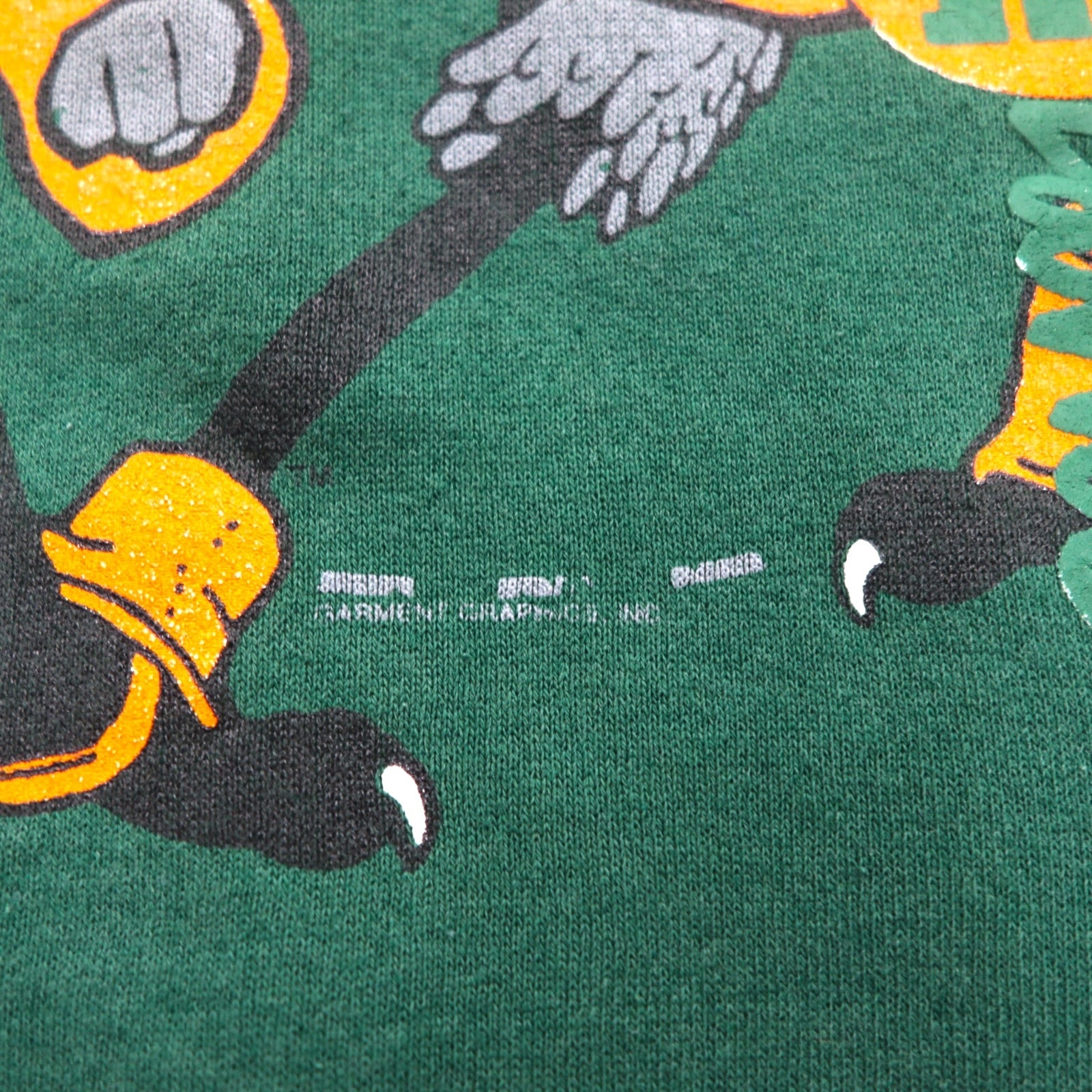 SANTEE by PLUMA USA製 90年代 NCAA カレッジ プリント スウェット L グリーン 裏起毛 Miami Hurricanes