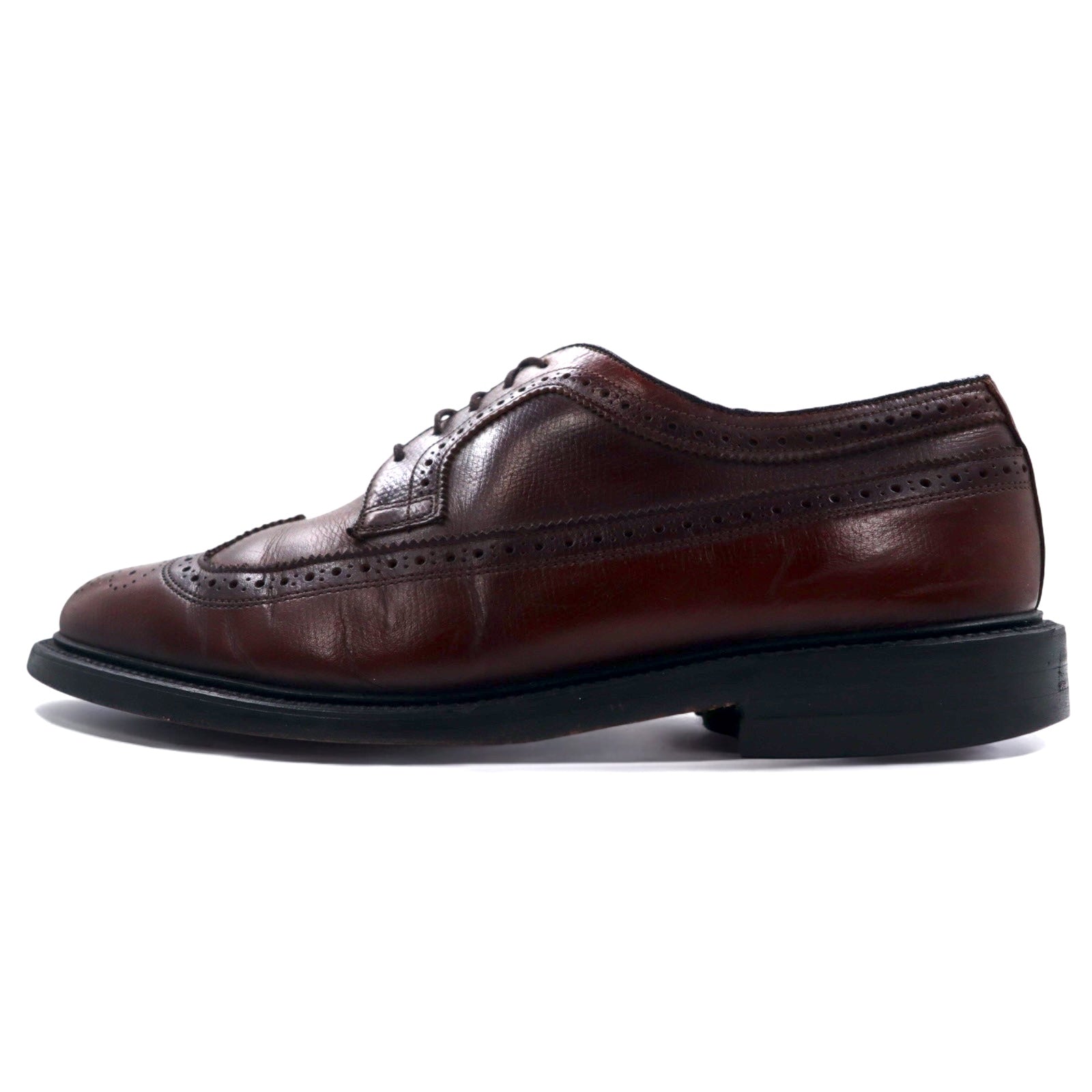 Scarpe eleganti da uomo VINTAGE UFCW, Made in USA, full brogue, medaglione, wingtip, 26 cm, marroni, in pelle, costruzione Goodyear Welt, 29201M6