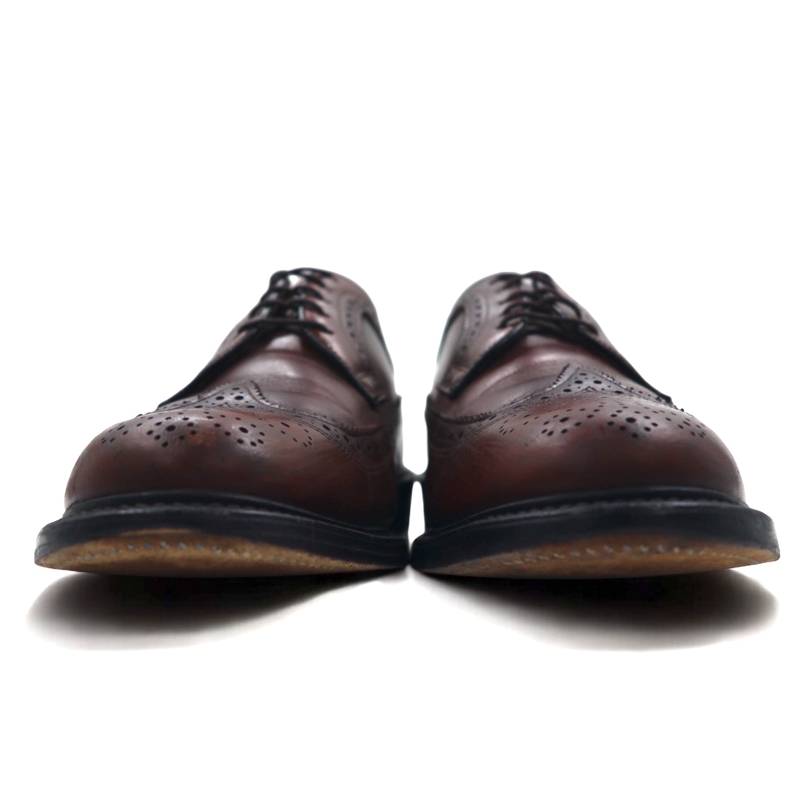 Scarpe eleganti da uomo VINTAGE UFCW, Made in USA, full brogue, medaglione, wingtip, 26 cm, marroni, in pelle, costruzione Goodyear Welt, 29201M6
