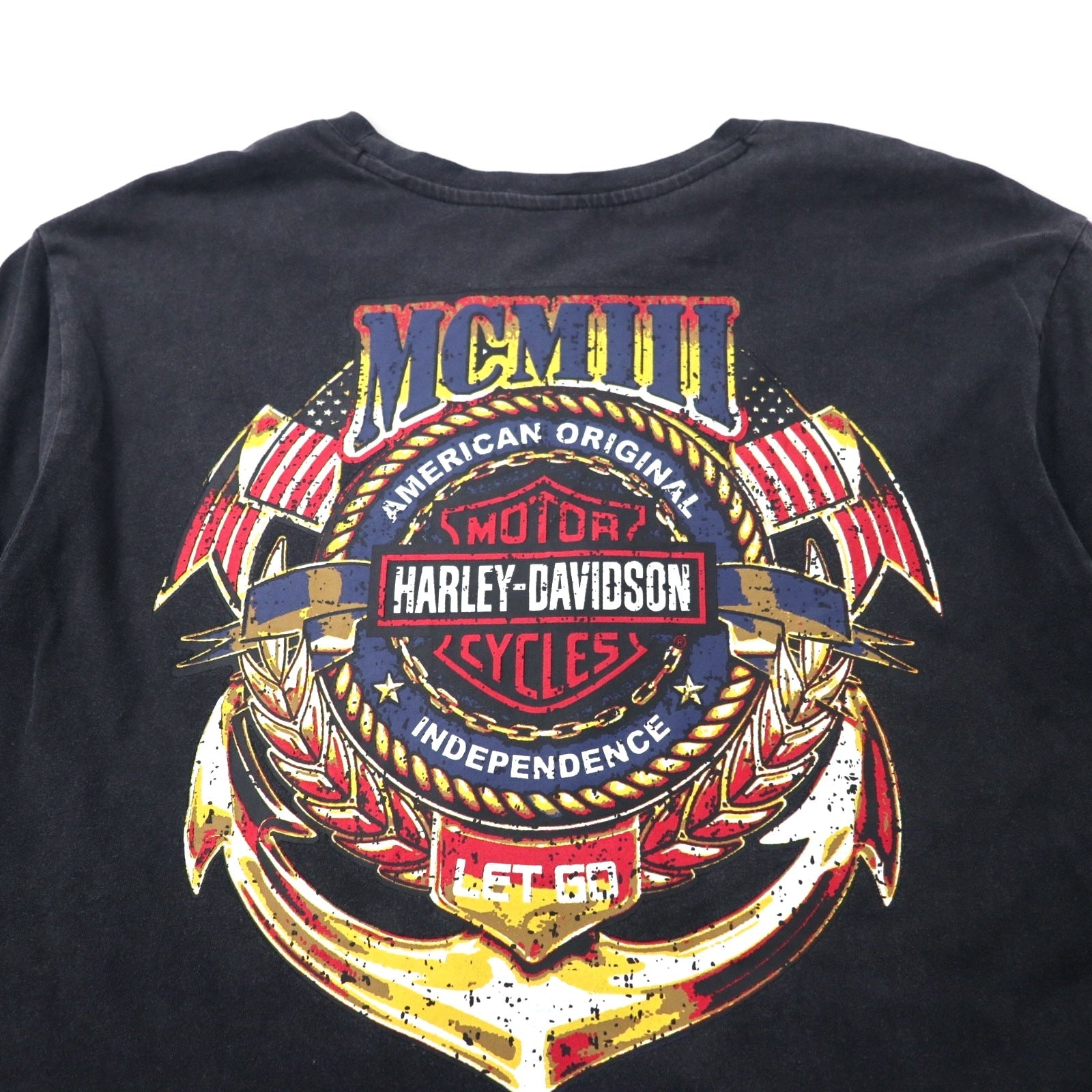 T-shirt HARLEY DAVIDSON con logo stampato, taglia XL, colore nero, stampa fronte/retro