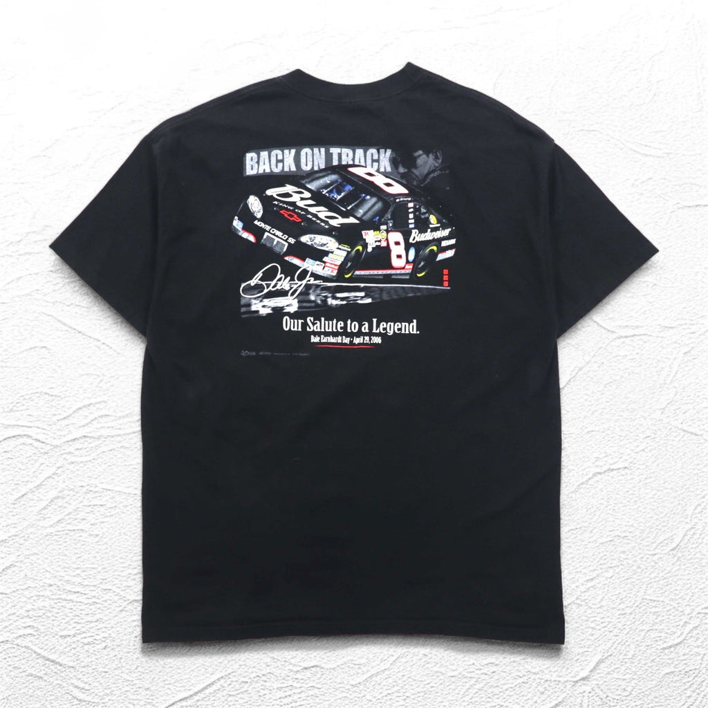 Maglietta CHASE AUTHENTIC auto da corsa XL nera Budweiser Hanes BEEFY-T Made in Messico