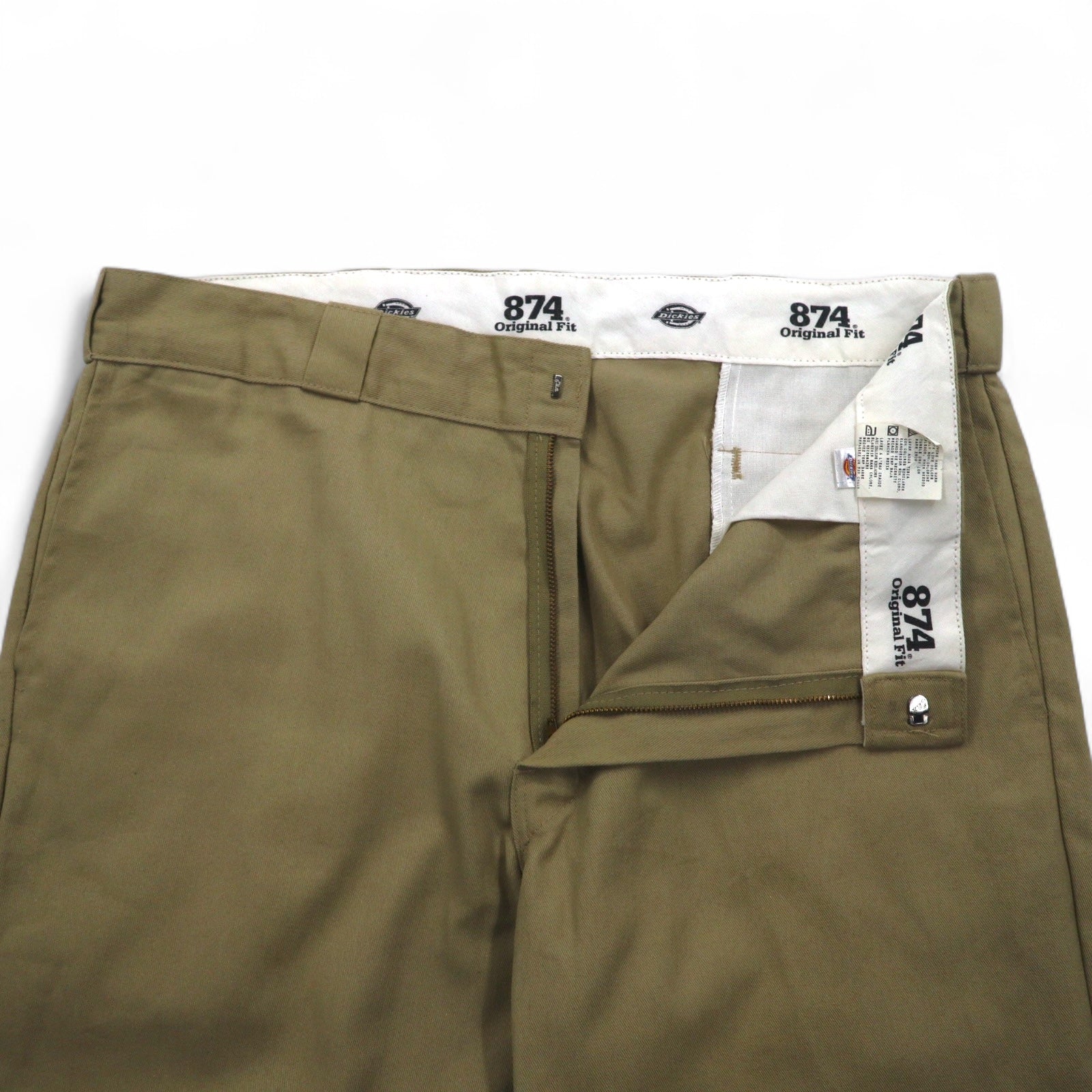 Dickies 874 Pantaloni Chino XL Beige Poliestere Cotone ORIGINAL FIT Fabbricati in Honduras