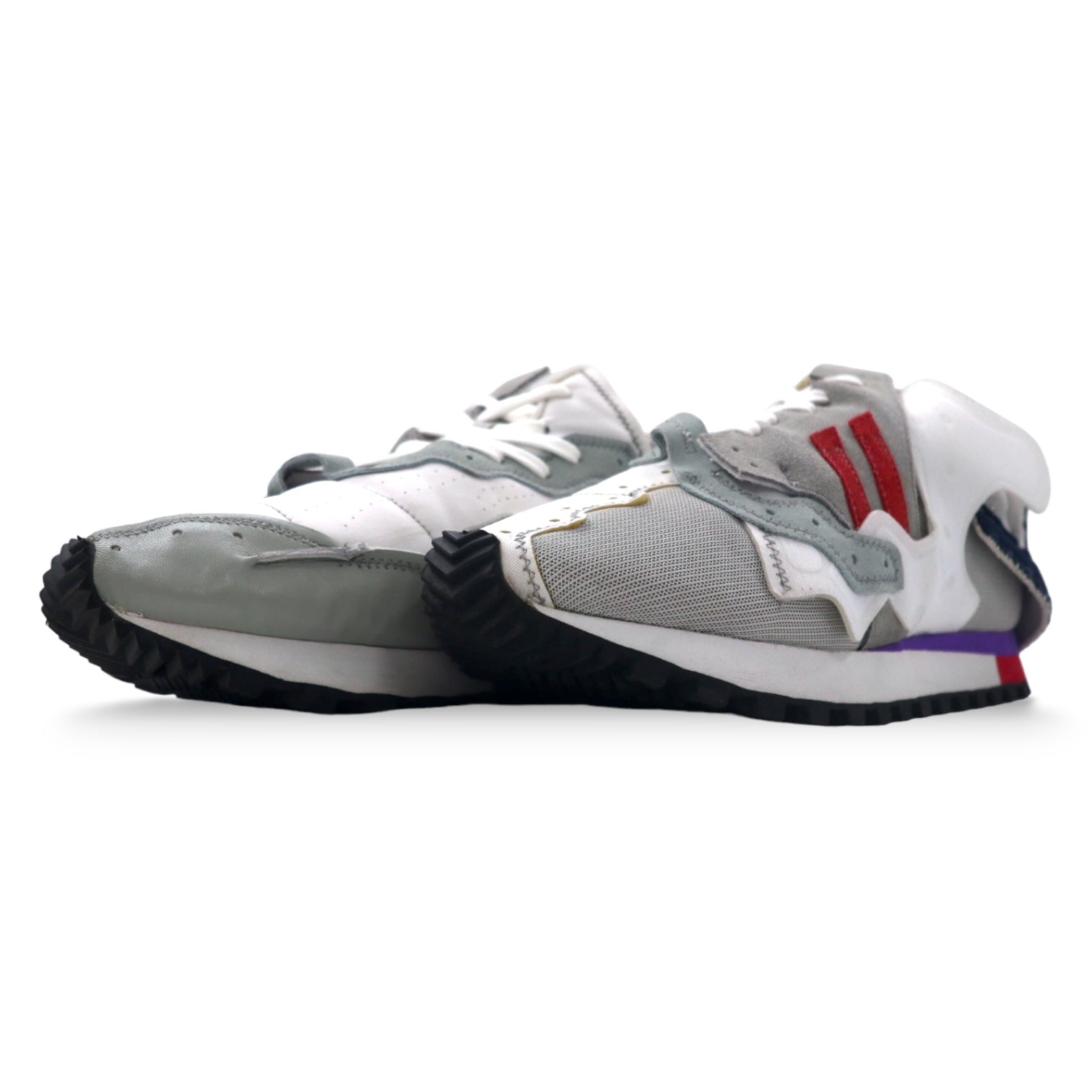Kolor sneakers rielaborate, ricostruite, "crazy" 28.5cm bianche in camoscio 21WCM-A01501