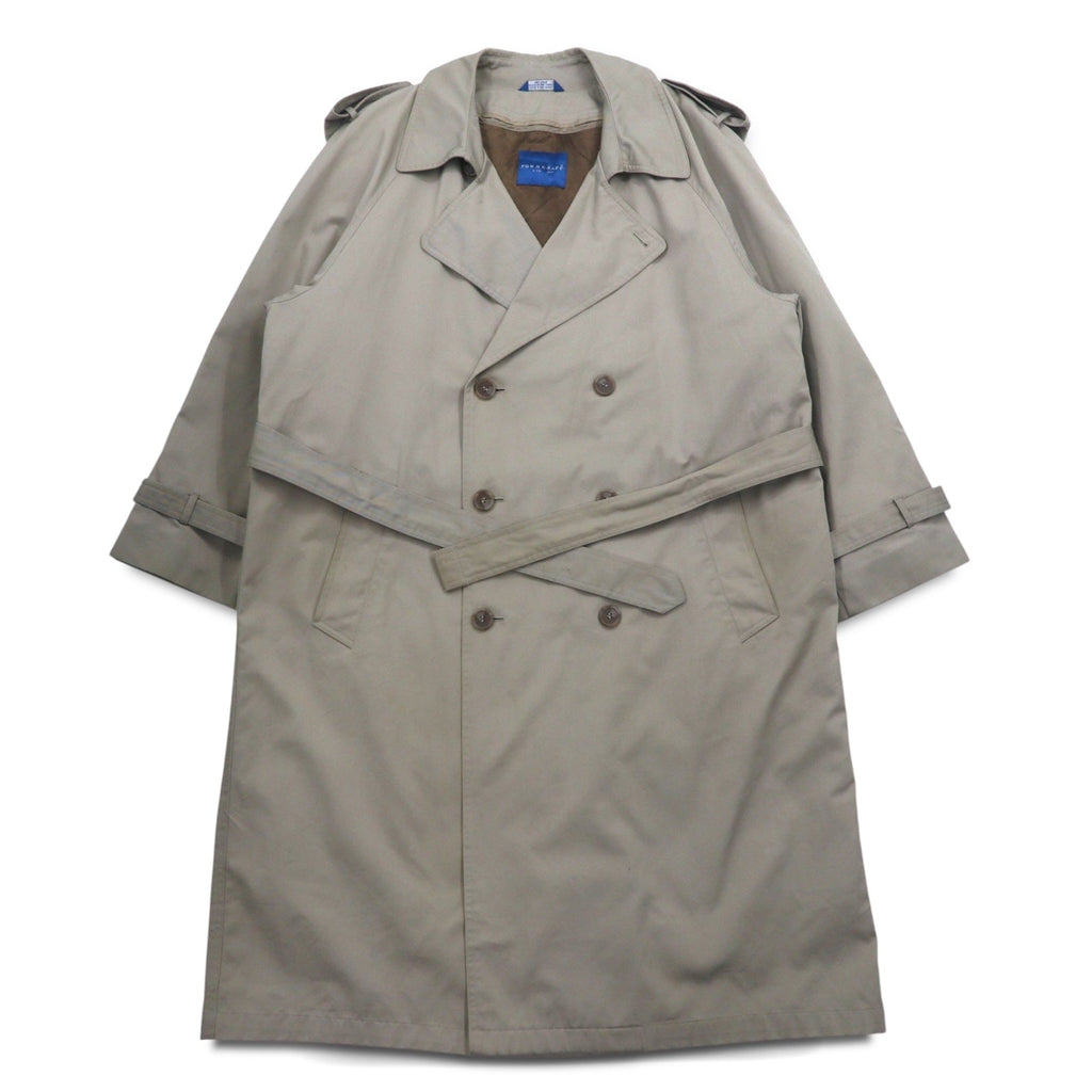 TOWN CRAFT anni '90 trench doppiopetto M beige con fodera rimovibile e cintura, prodotto in Sri Lanka