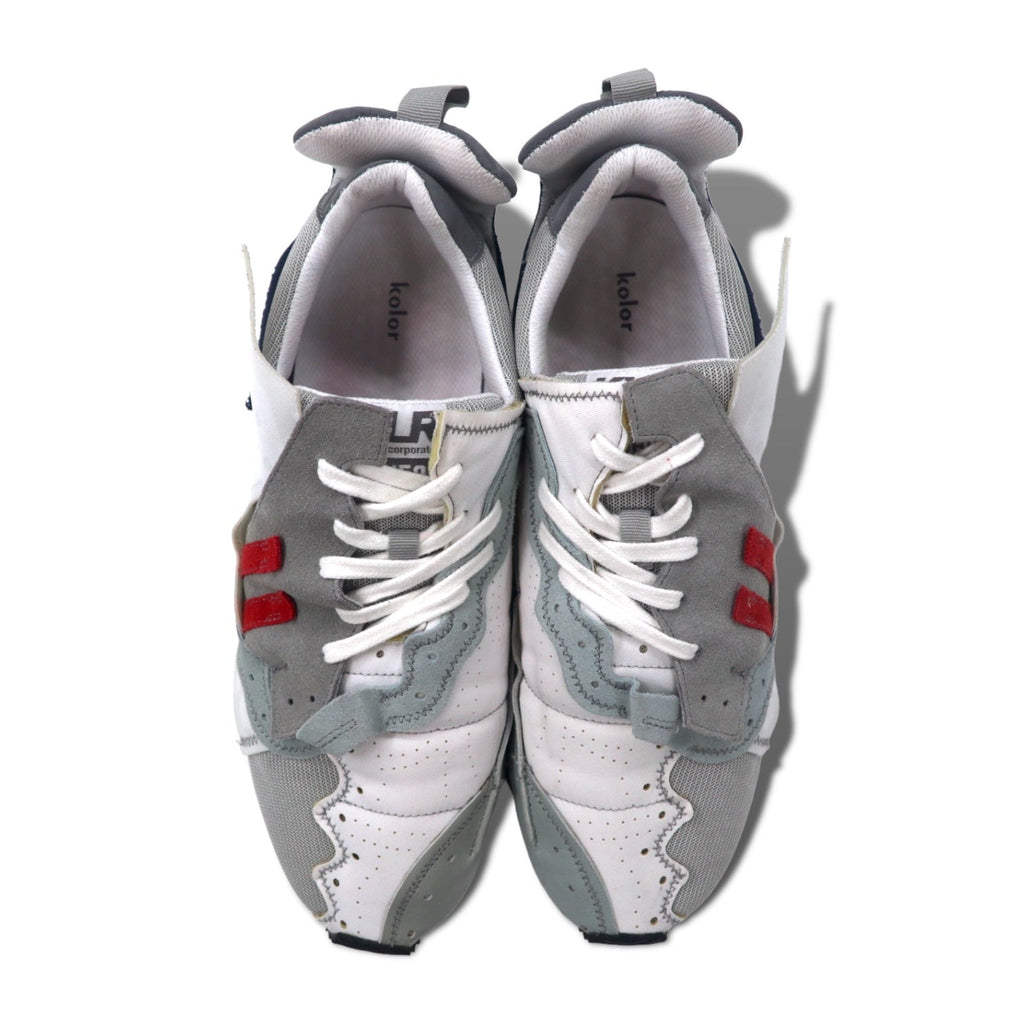 Kolor sneakers rielaborate, ricostruite, "crazy" 28.5cm bianche in camoscio 21WCM-A01501