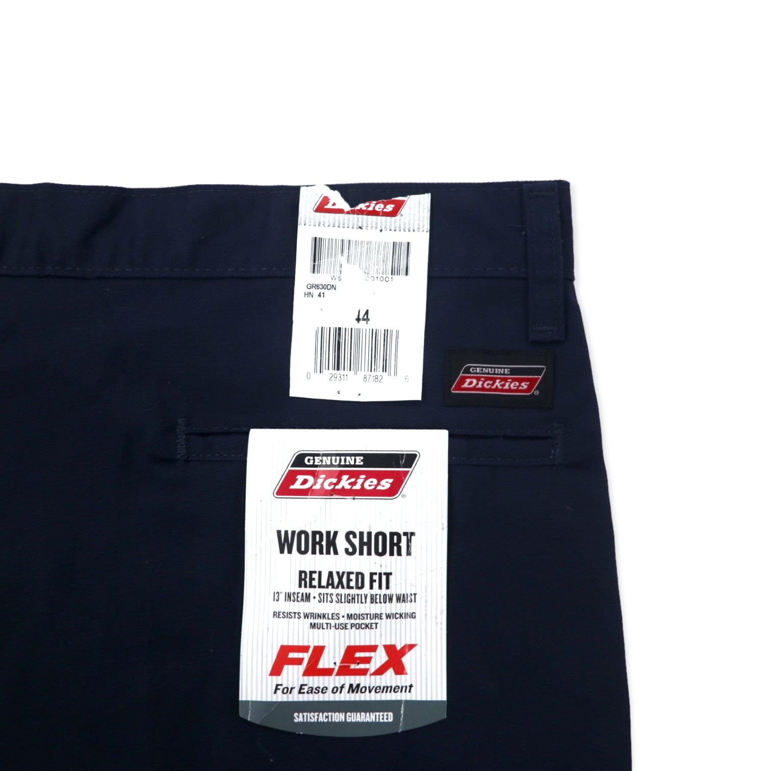 Dickies Bermuda da lavoro rilassati, 44, blu navy, poliestere cotone FLEX, Honduras, mai usati