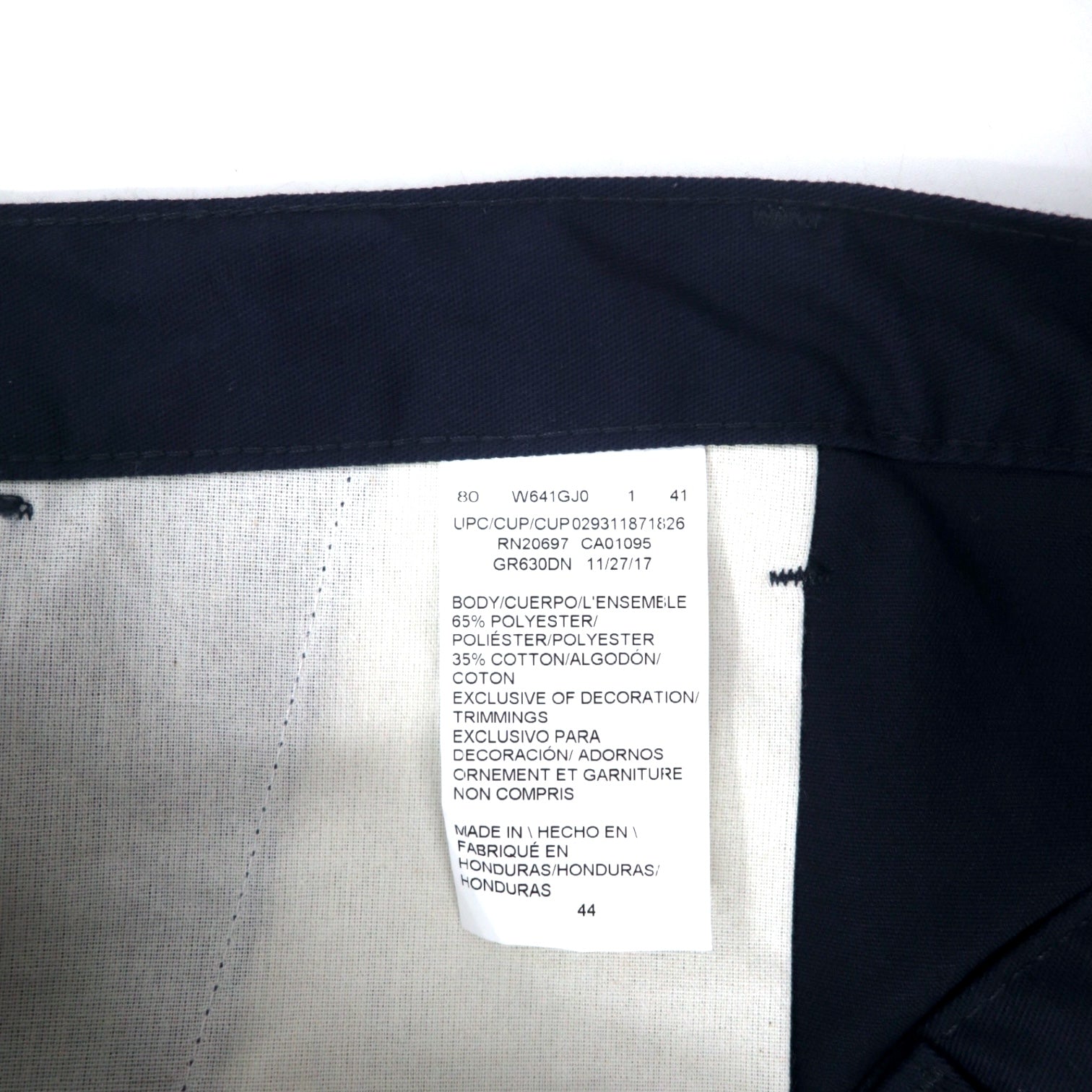 Dickies Bermuda da lavoro rilassati, 44, blu navy, poliestere cotone FLEX, Honduras, mai usati