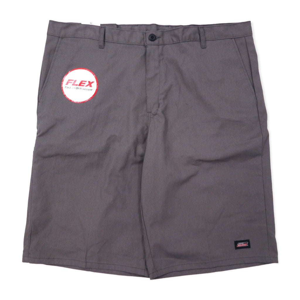Dickies Pantaloncini da lavoro vestibilità comoda, 42, grigi, poliestere cotone FLEX, fabbricati in Honduras, nuovi