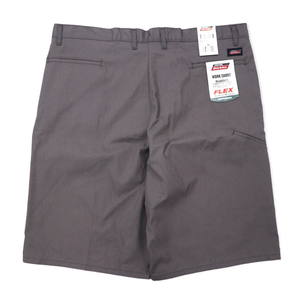 Dickies Pantaloncini da lavoro vestibilità comoda, 42, grigi, poliestere cotone FLEX, fabbricati in Honduras, nuovi