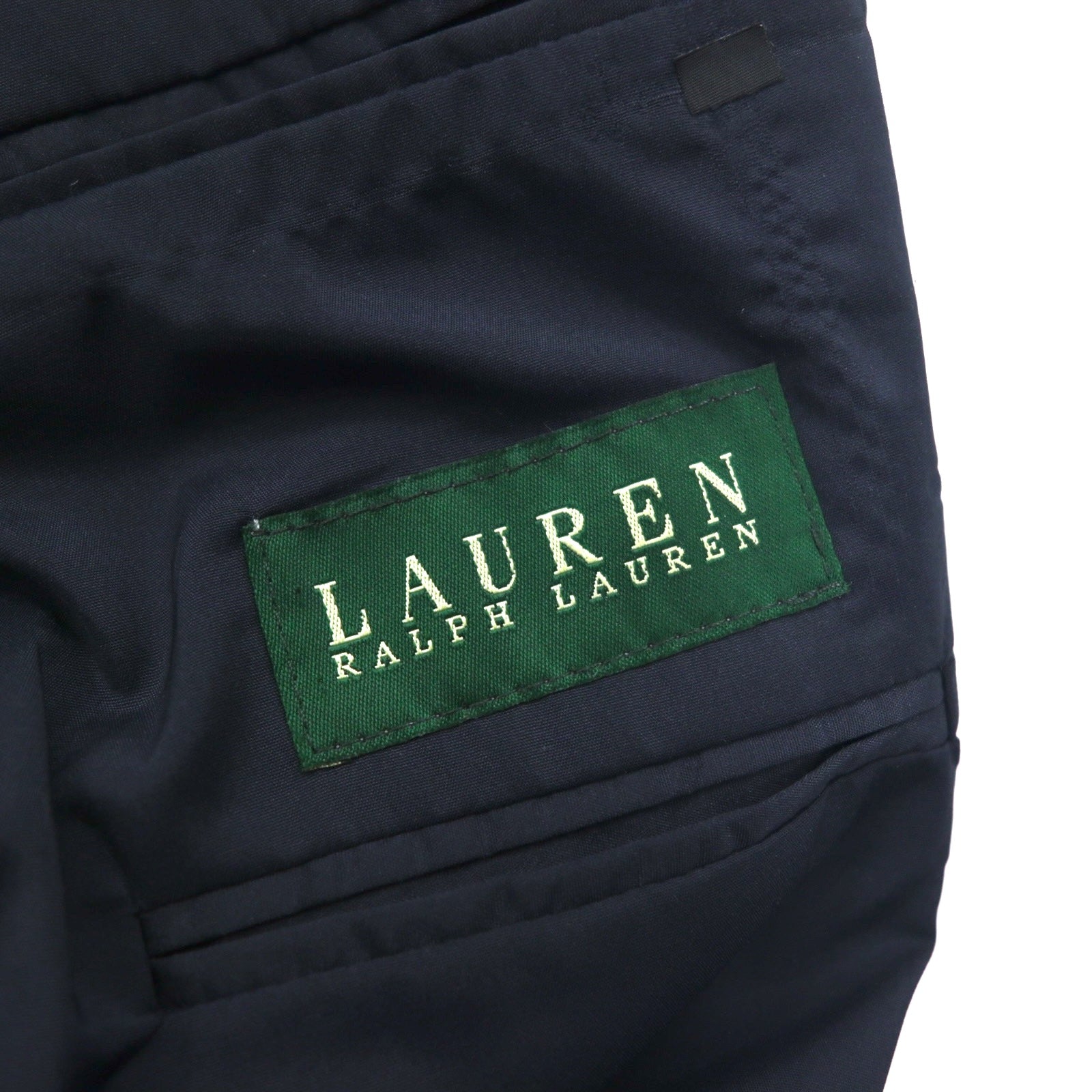 LAUREN RALPH LAUREN カナダ製 90年代 2B スーツ セットアップ L ネイビー ストライプ ウール