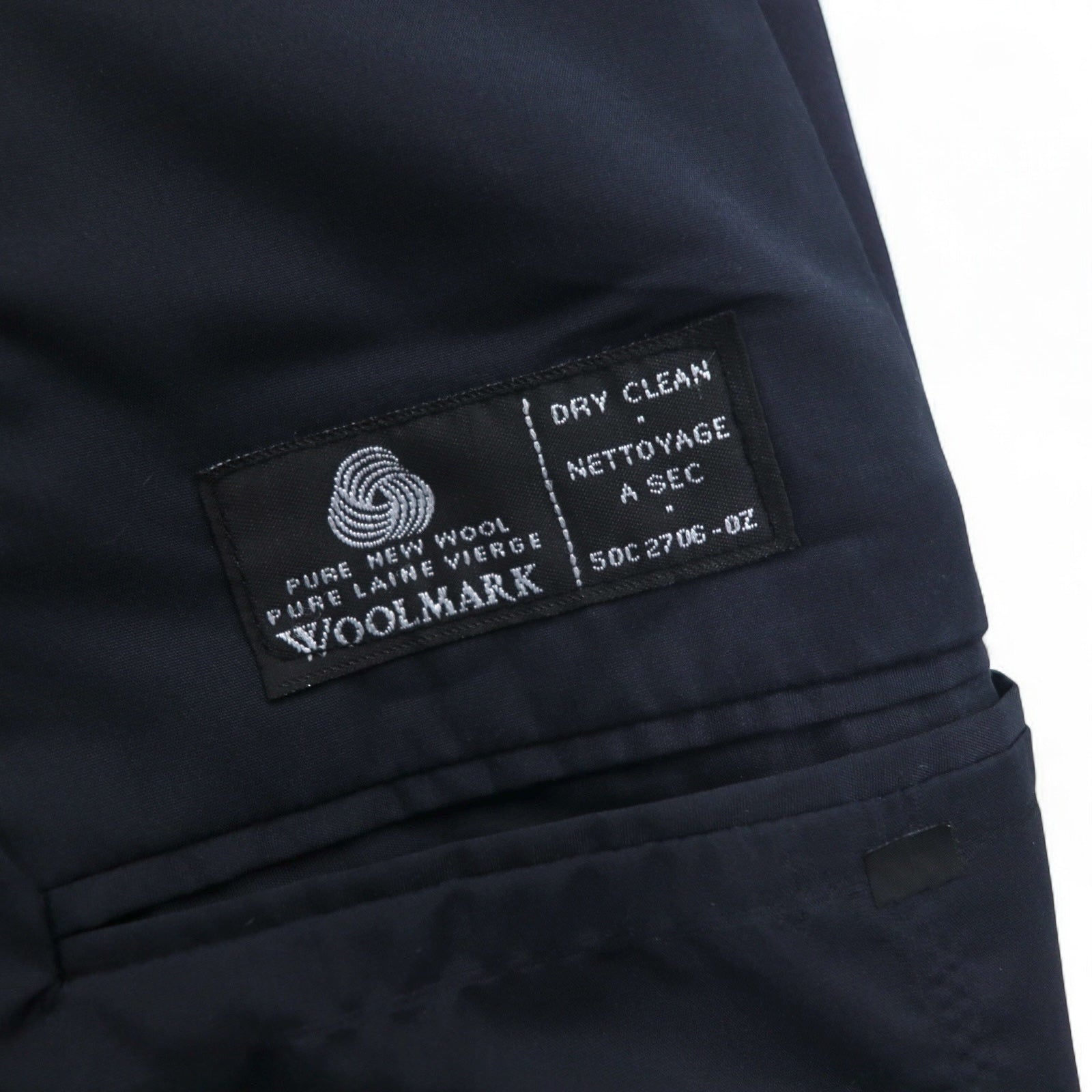 LAUREN RALPH LAUREN カナダ製 90年代 2B スーツ セットアップ L ネイビー ストライプ ウール
