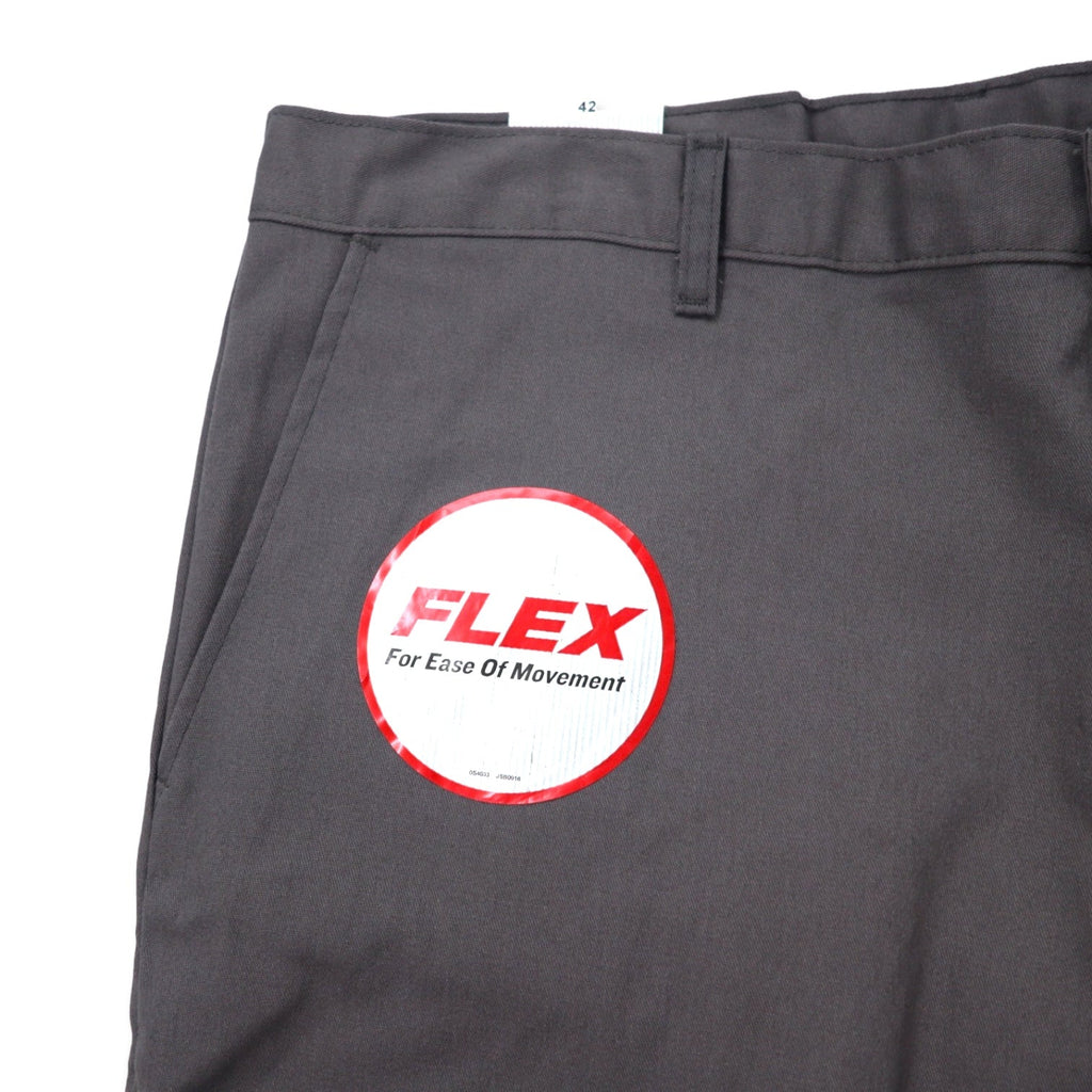 Dickies Pantaloncini da lavoro vestibilità comoda, 42, grigi, poliestere cotone FLEX, fabbricati in Honduras, nuovi