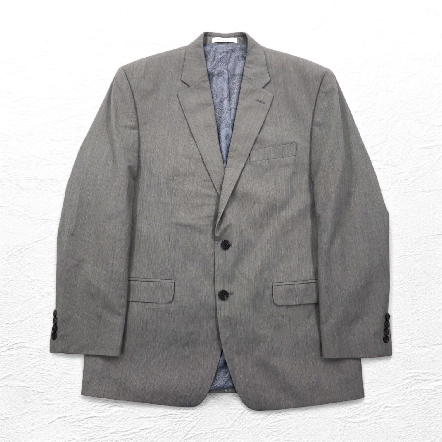 Giacca da completo sartoriale CHAPS 2B L grigio, fodera a fantasia Paisley