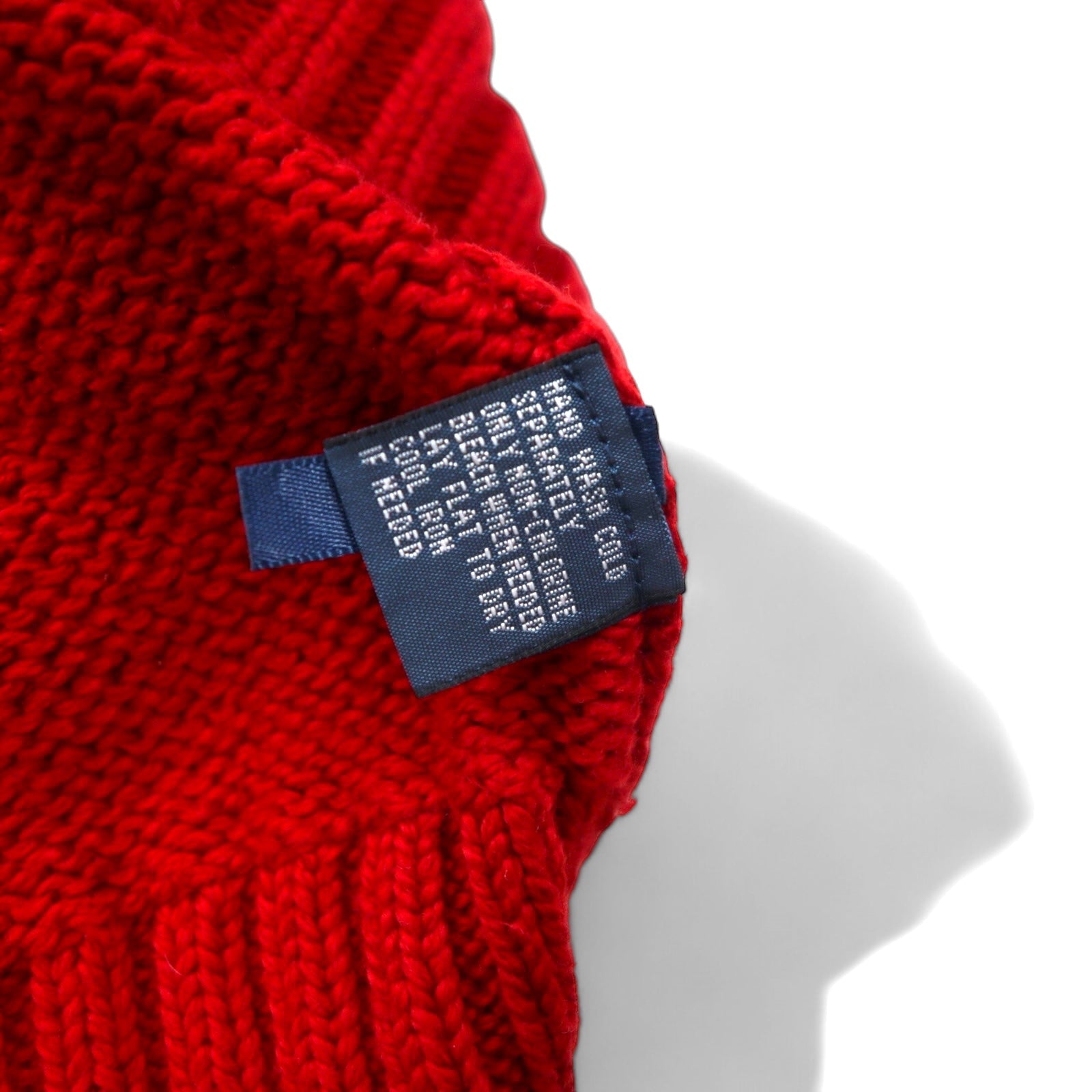 Polo by Ralph Lauren maglione con zip a mezza altezza anni '90, taglia M, rosso, cotone, small pony ricamato