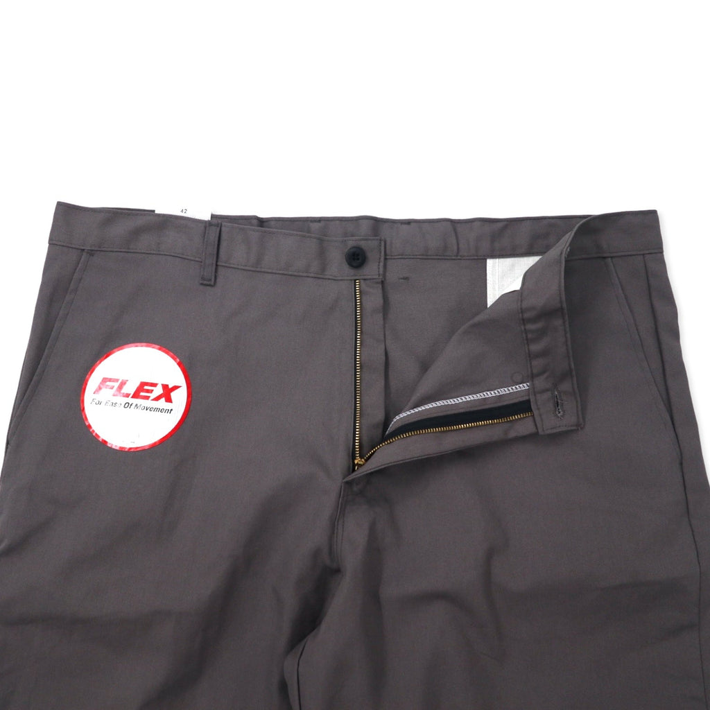 Dickies Pantaloncini da lavoro vestibilità comoda, 42, grigi, poliestere cotone FLEX, fabbricati in Honduras, nuovi