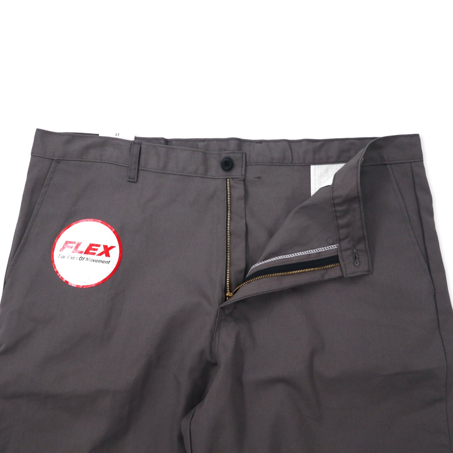 Dickies Pantaloncini da lavoro vestibilità comoda, 42, grigi, poliestere cotone FLEX, fabbricati in Honduras, nuovi