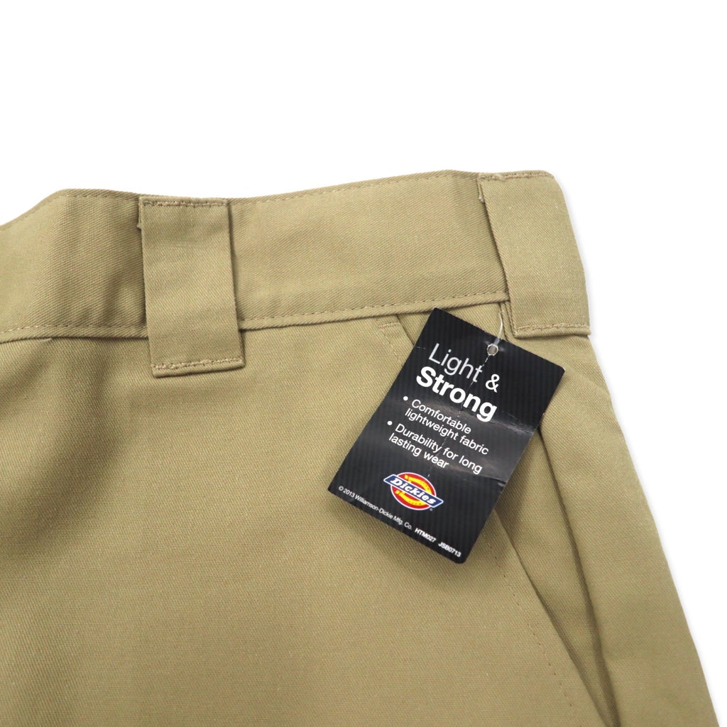 Dickies Pantaloncini cargo relaxed fit, bermuda, taglia 42, beige, poliestere cotone, FLEX, Made in Nicaragua, nuovo con etichette.