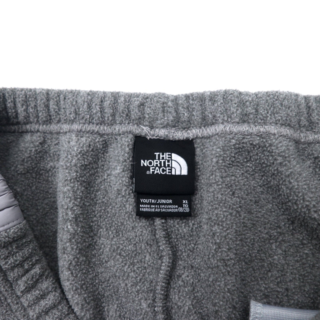 THE NORTH FACE Pantaloni in pile easy-fit XL Grigio Poliestere A righe sul lato US standard Fabbricati a El Salvador