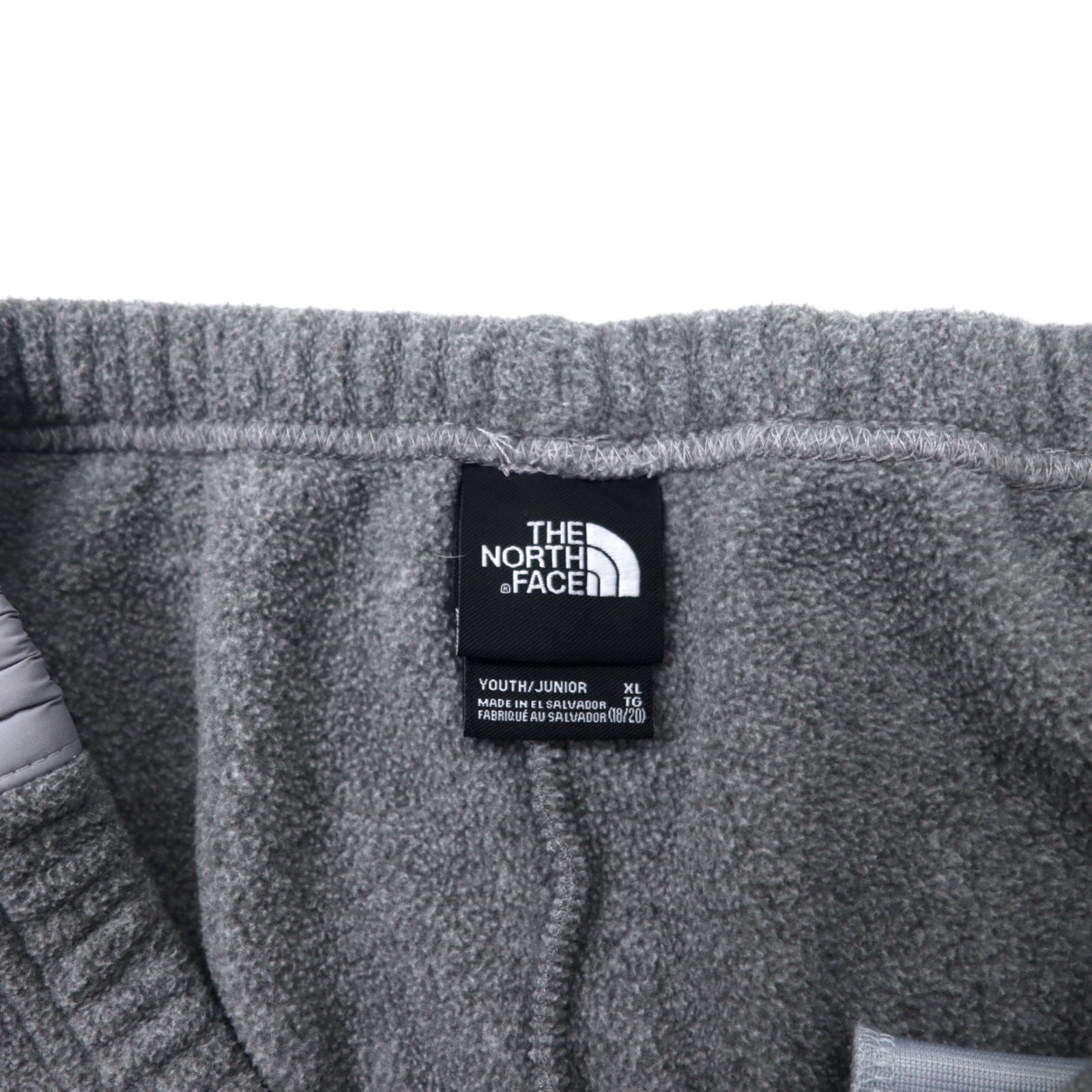 THE NORTH FACE Pantaloni in pile easy-fit XL Grigio Poliestere A righe sul lato US standard Fabbricati a El Salvador