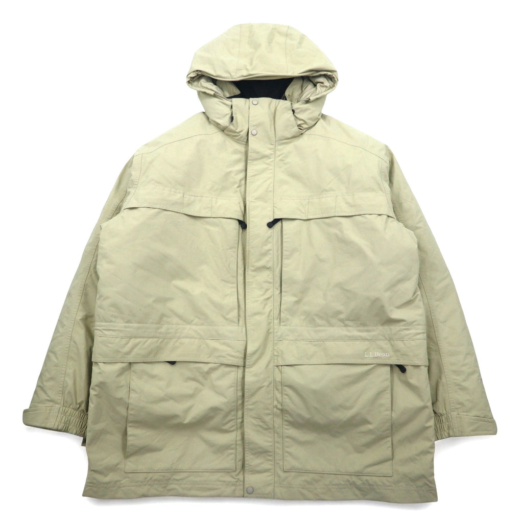L.L.Bean 3WAY Giacca Piumino GORE-TEX Mountain Parka XXL Beige Maine Warden's 3-in-1 Parka JMY5