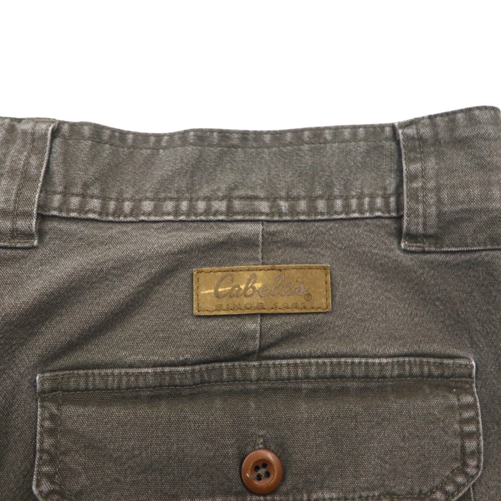 Cabela's 90年代 ブッシュ ショートパンツ ハーフパンツ L カーキ コットン ポケット